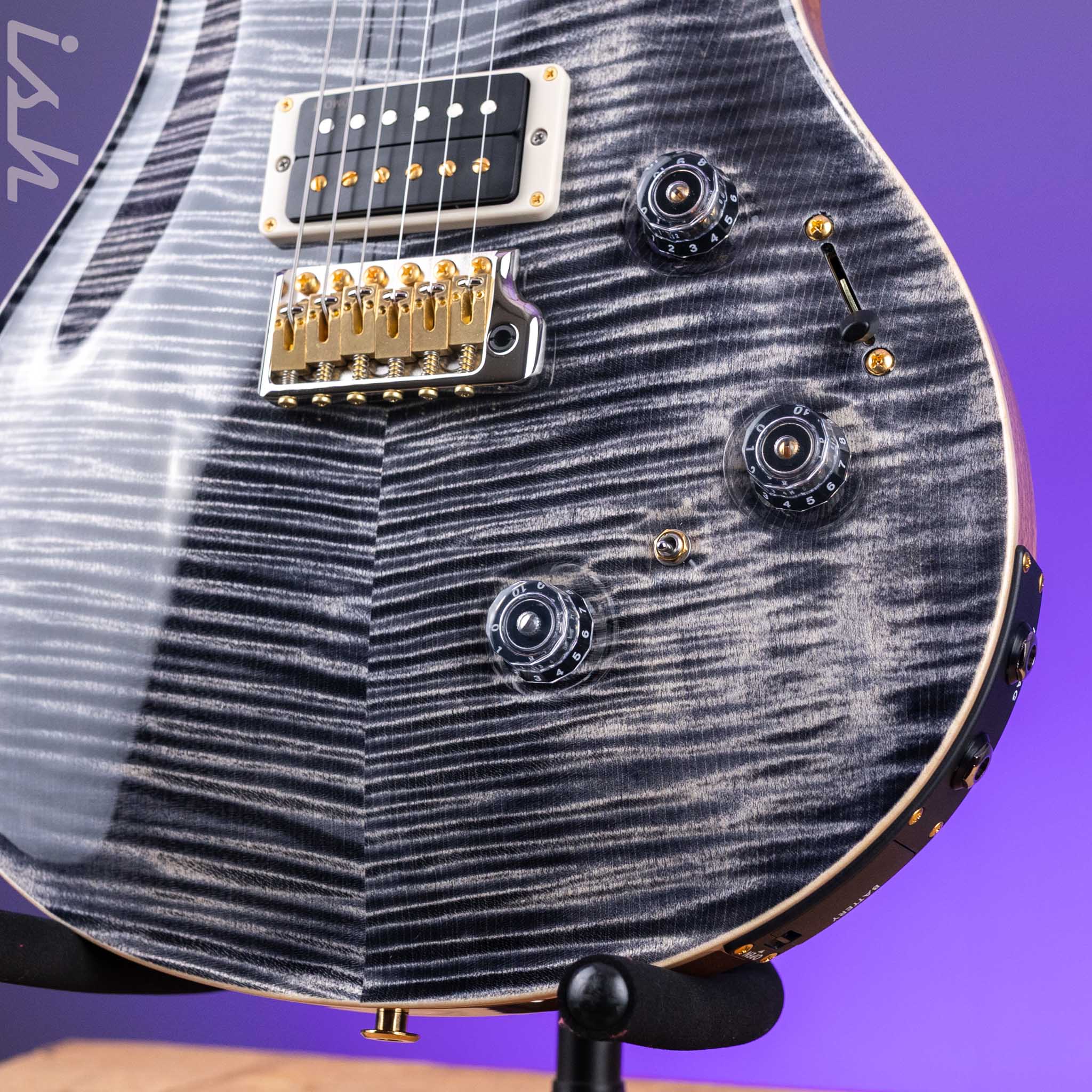 PRS Custom 24 Piezo 10-Top Charcoal - Image 5
