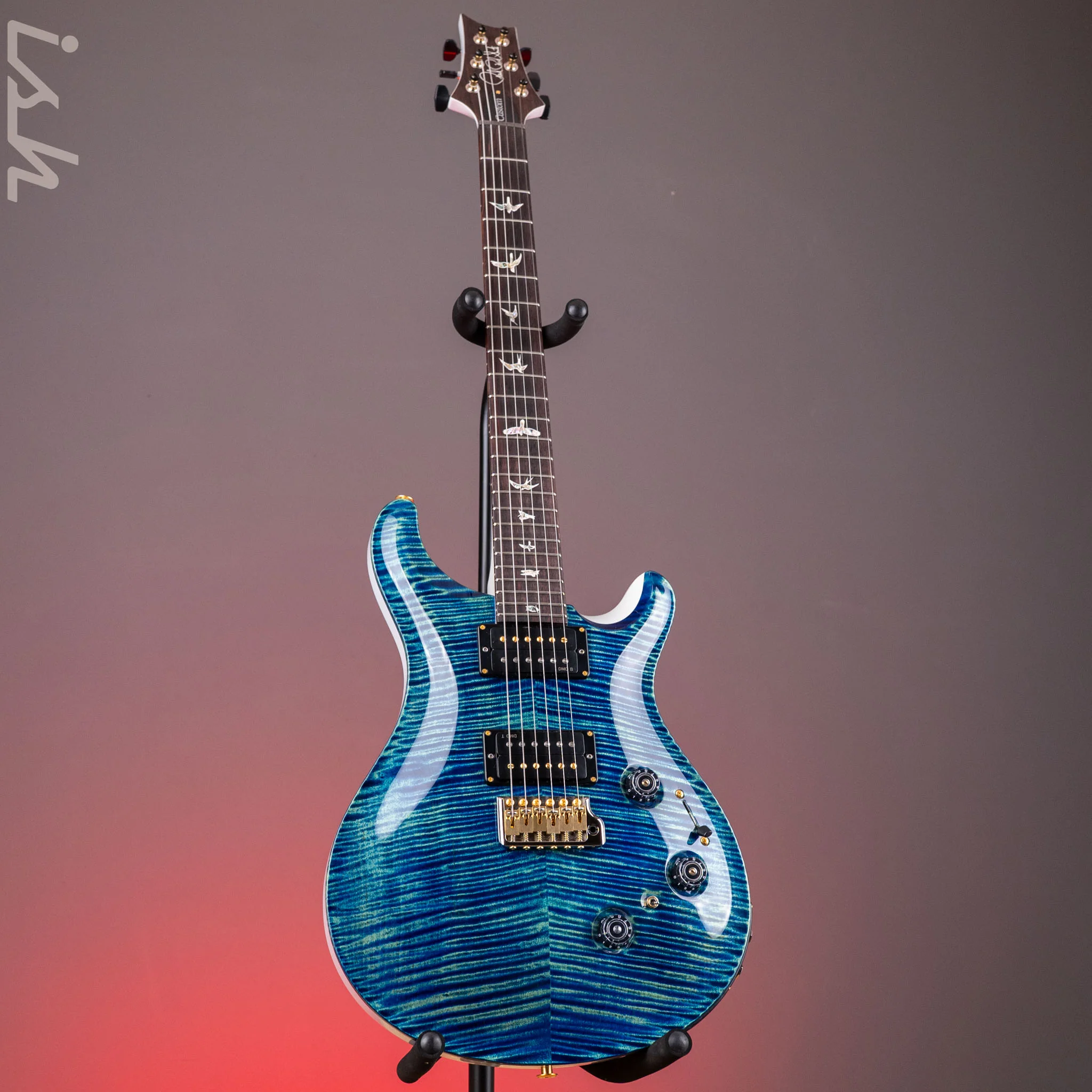 PRS Custom 24 Piezo 10-Top River Blue Pearl - Image 2