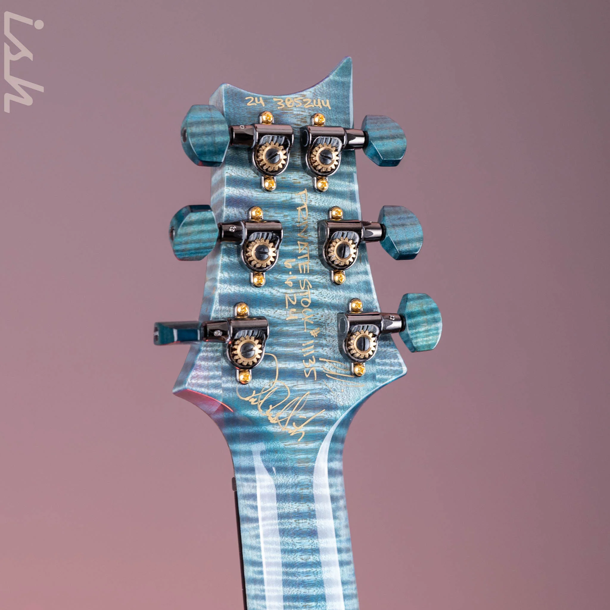 PRS Custom 24 Private Stock Aqua Violet Fade Burl - Image 11