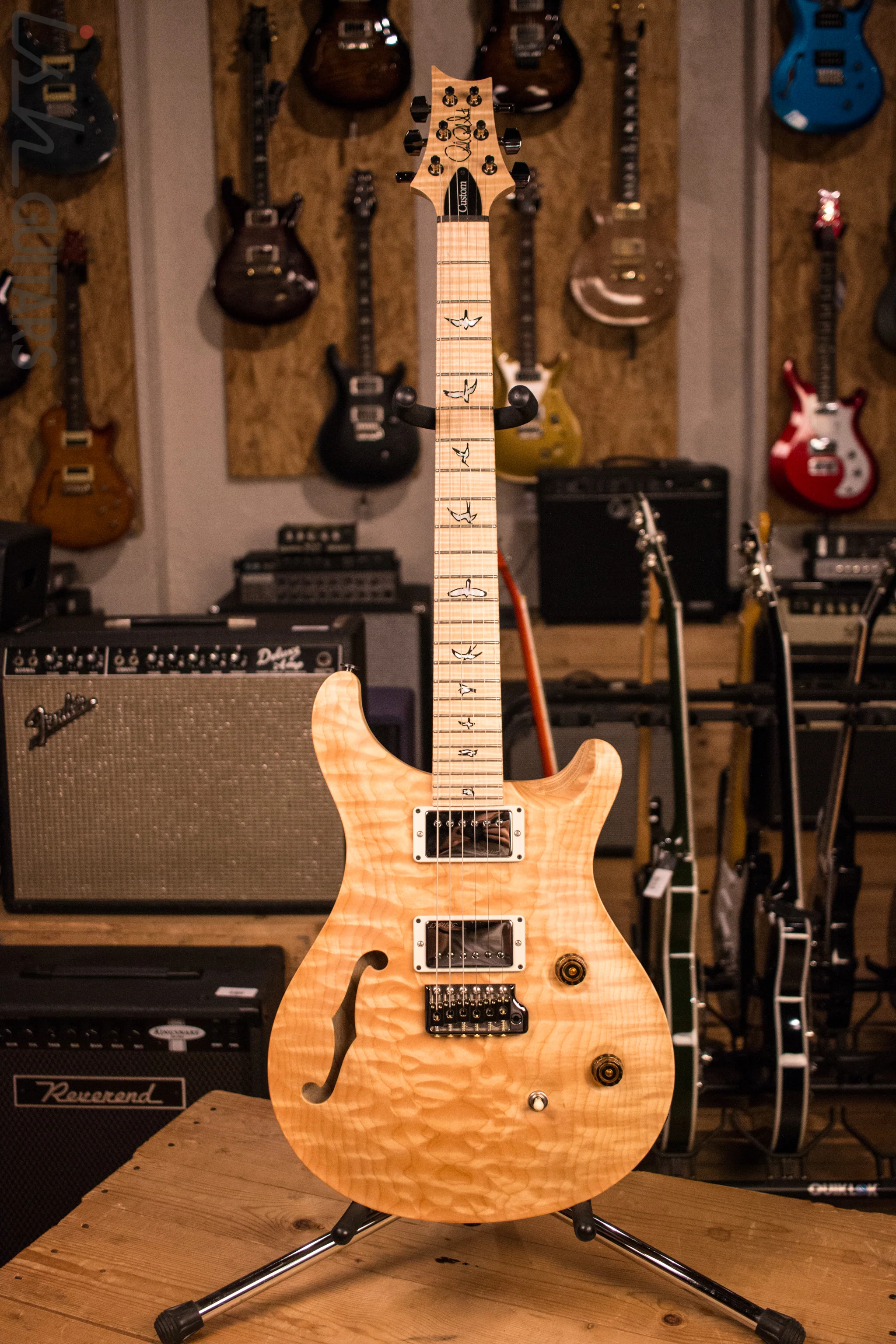 PRS Custom 24 Semi-Hollow Ish Guitars Exclusive Wood Library Quilt - Image 2