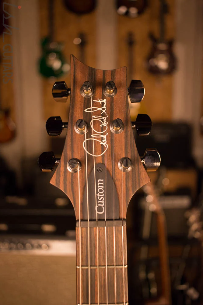 PRS Custom 24 Semi Hollow Ish Guitars Exclusive Wood Library Black Gold Burst Mahogany - Image 5