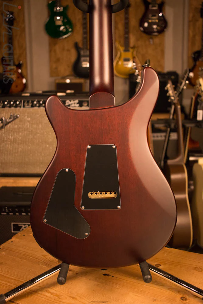 PRS Custom 24 Semi Hollow Ish Guitars Exclusive Wood Library Black Gold Burst Mahogany - Image 7
