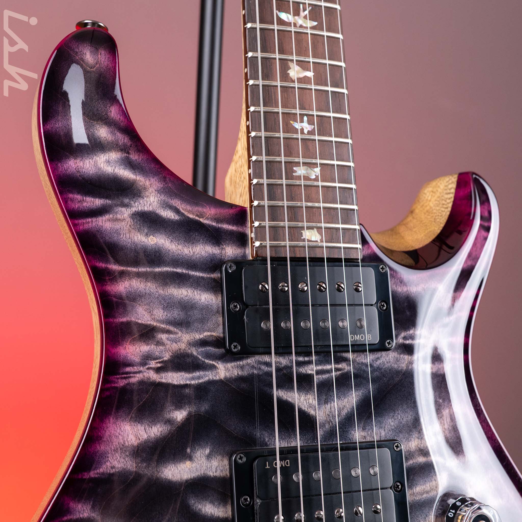PRS Custom 24 Wood Library 10-Top Quilt Charcoal Purple Burst - Image 4