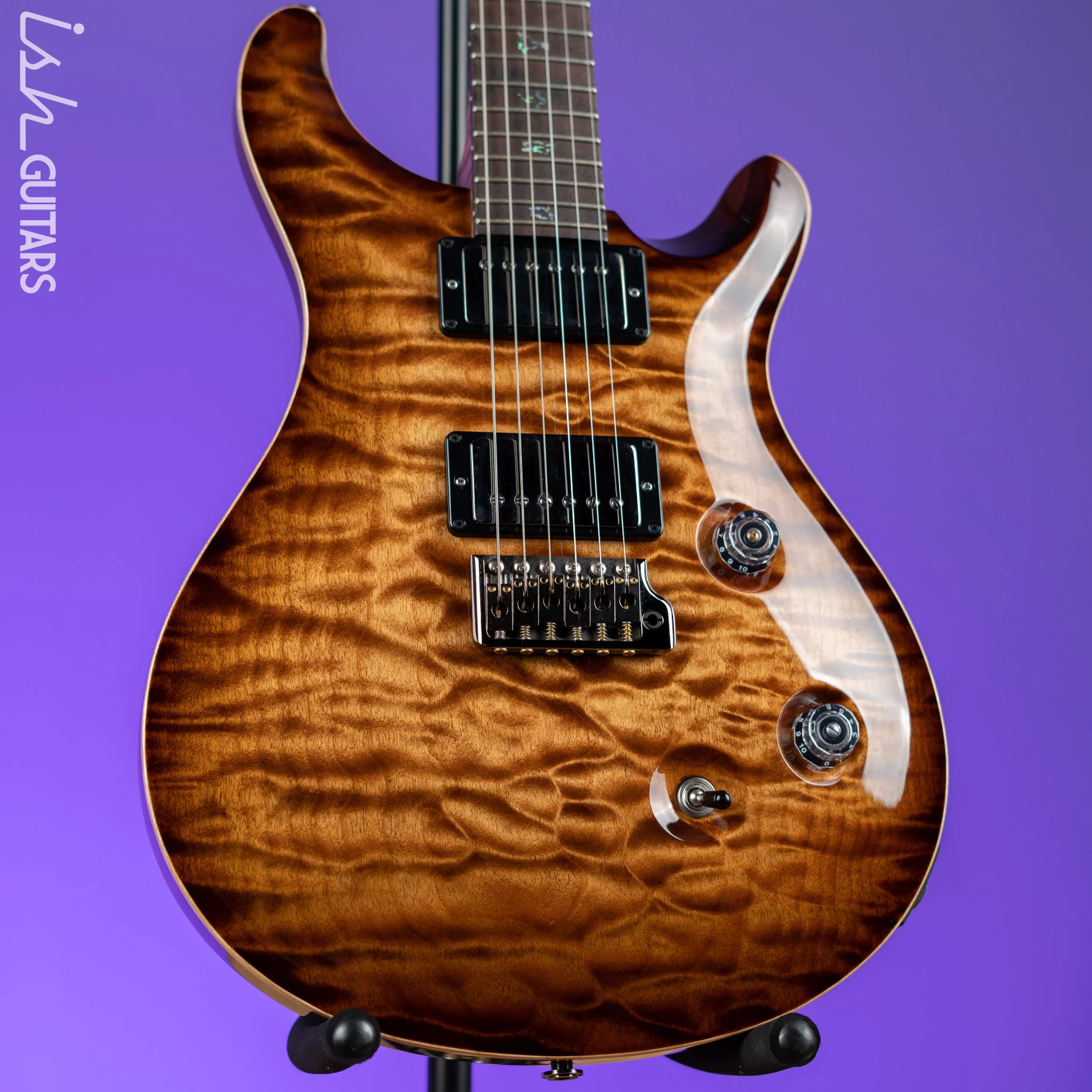 PRS Custom 24 Wood Library Copperhead Burst One Piece Quilt 10 Top