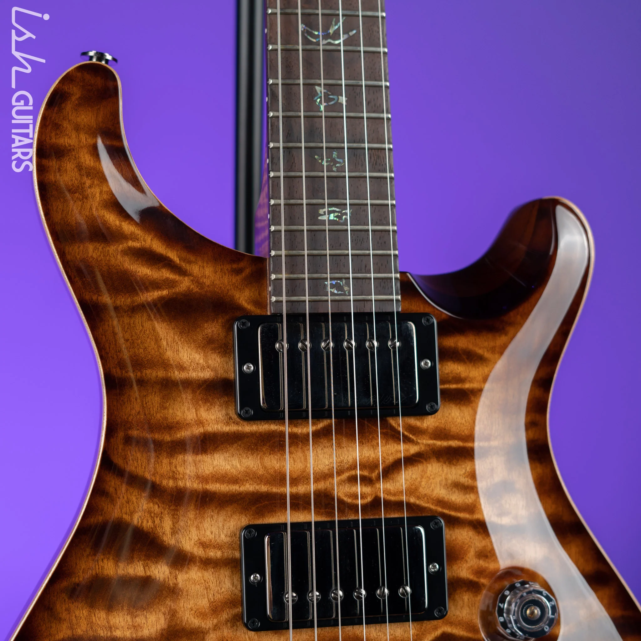 PRS Custom 24 Wood Library Copperhead Burst One Piece Quilt 10 Top - Image 3