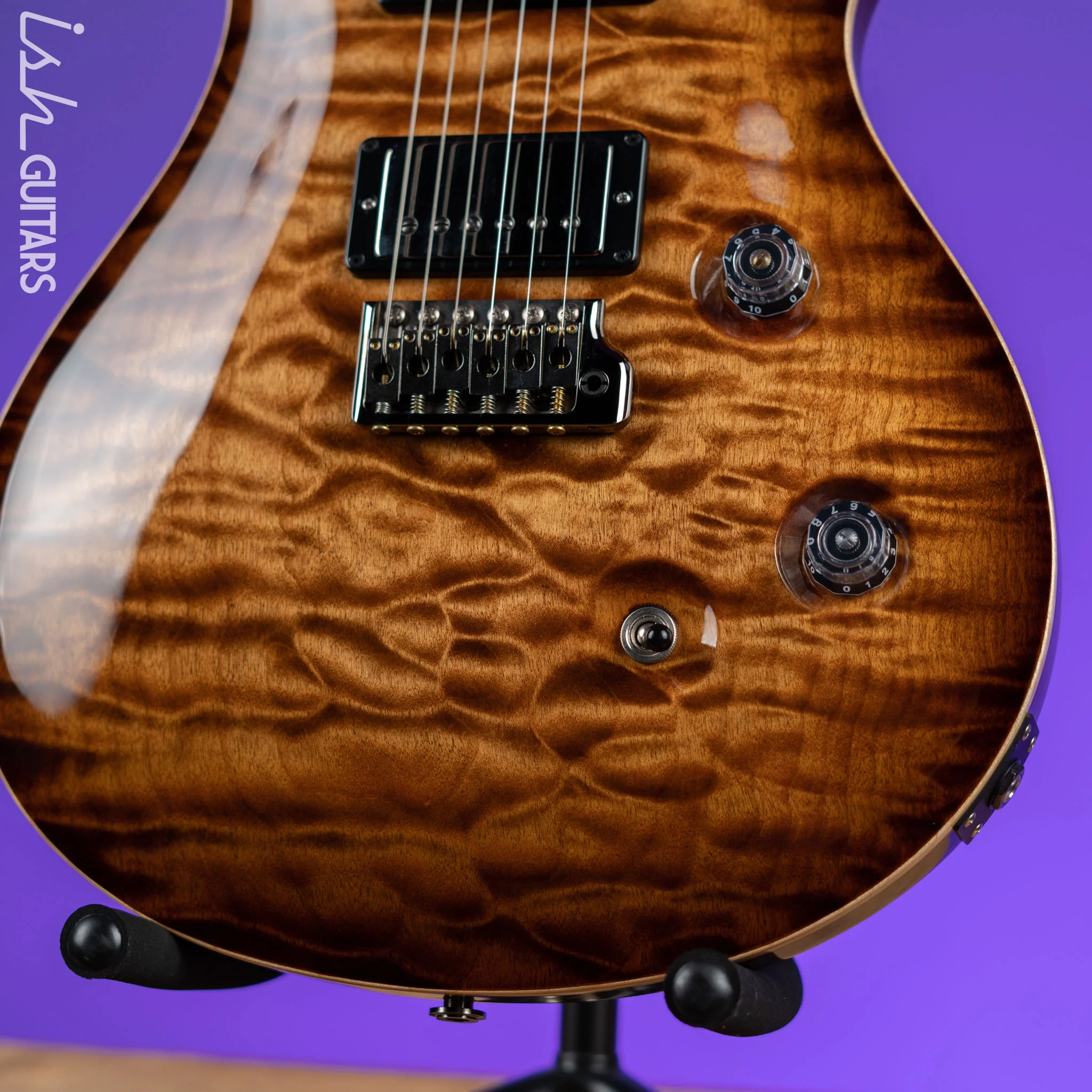PRS Custom 24 Wood Library Copperhead Burst One Piece Quilt 10 Top - Image 4