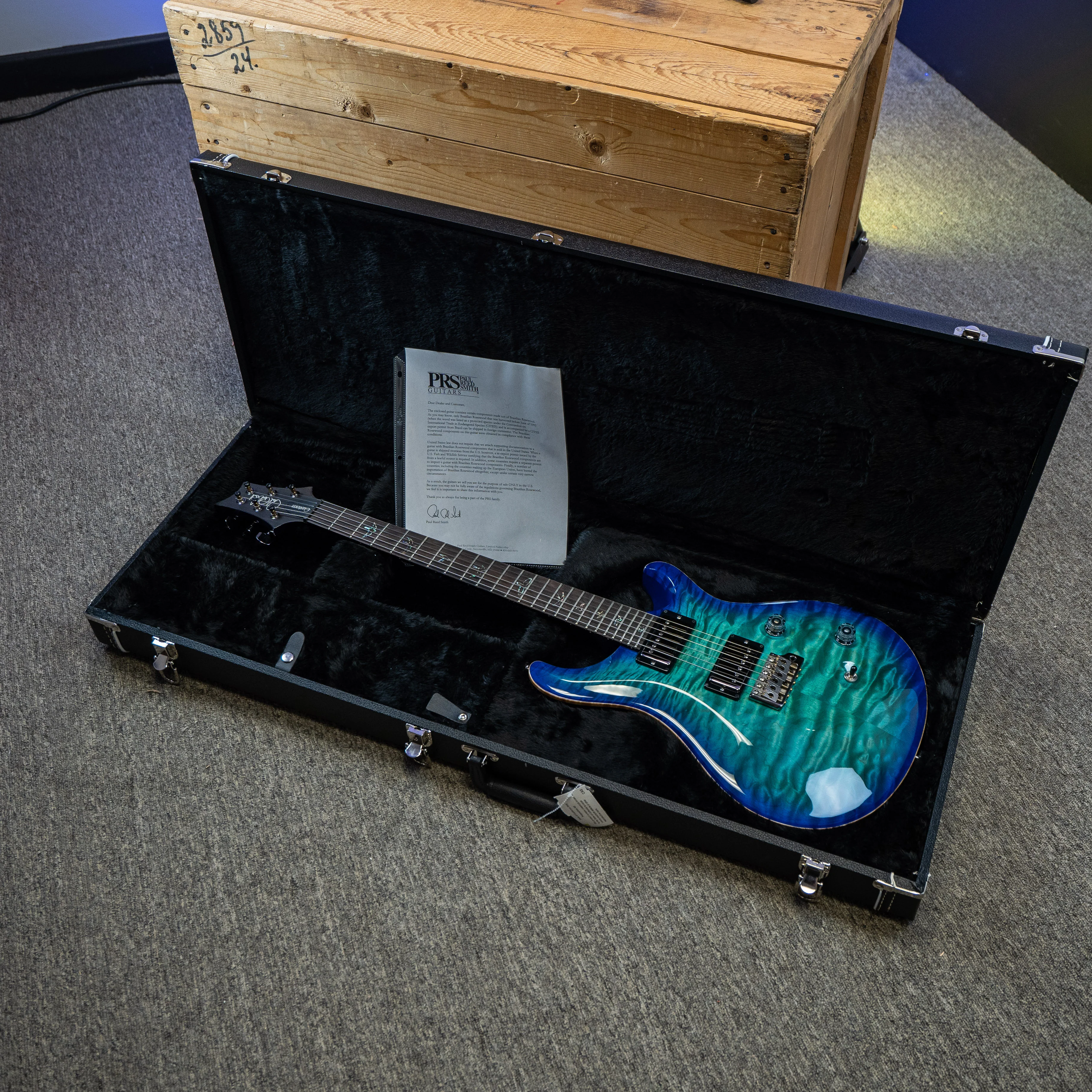 PRS Custom 24 Wood Library Makena Blue Brazilian Rosewood - Image 13