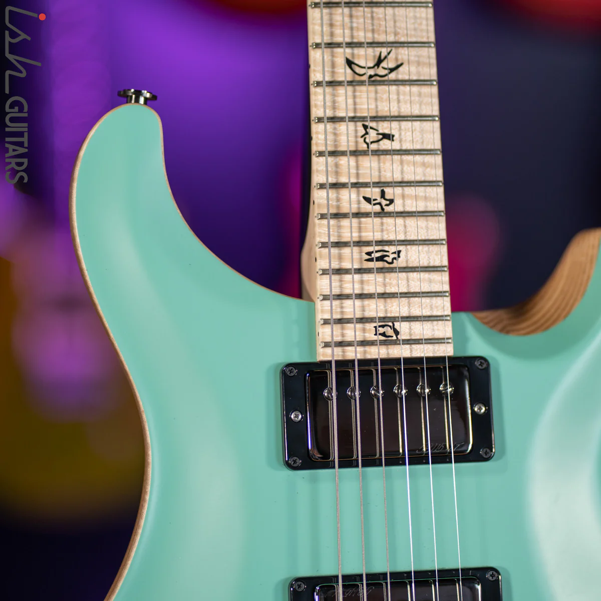 2021 PRS Custom 24 Wood Library Seafoam Green Opaque Satin - Image 3