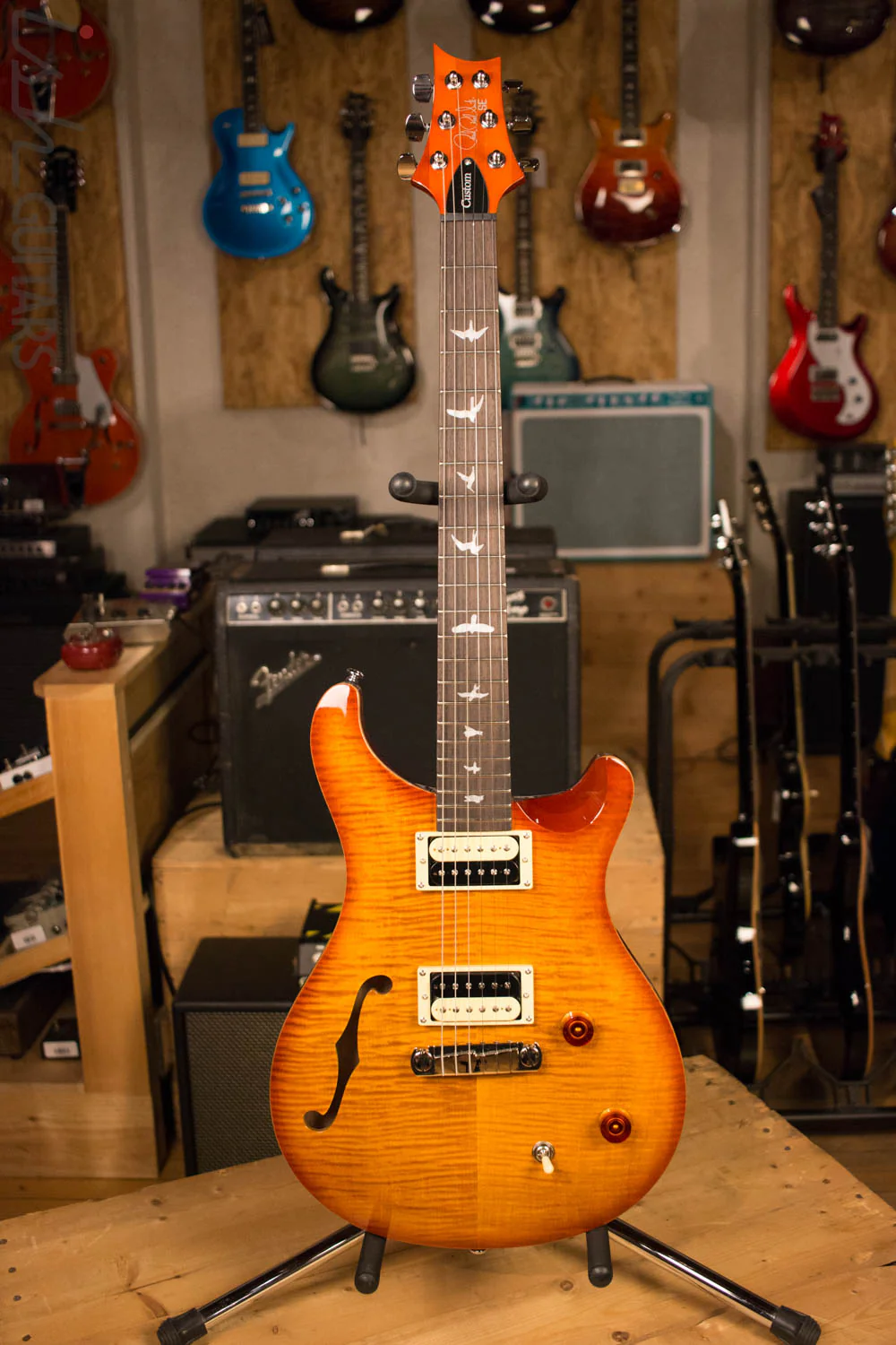 Paul Reed Smith PRS SE Custom 22 Semi-Hollow Vintage Sunburst - Image 2