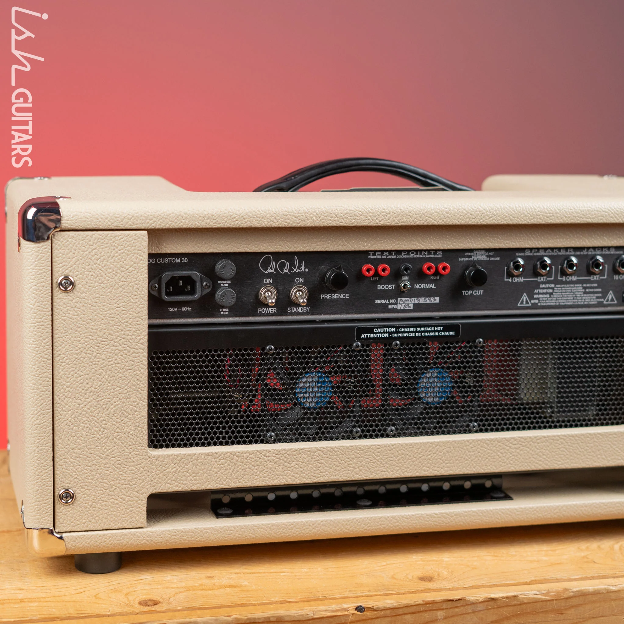 PRS DG Custom 30 David Grissom Signature Amplifier Blonde & Vintage Cherry - Image 6