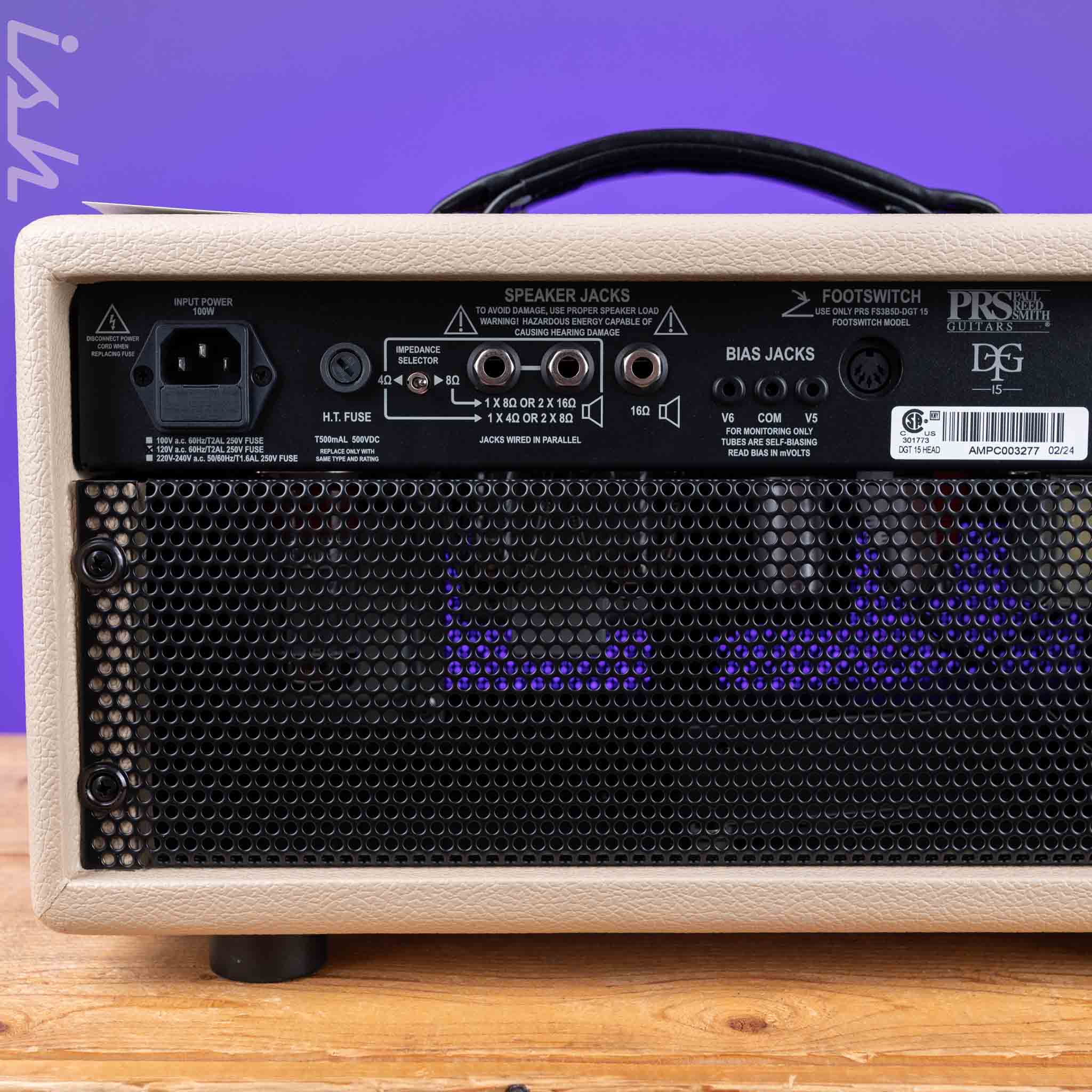 PRS DGT 15 David Grissom 15-watt Tube Head Blonde Tolex - Image 6