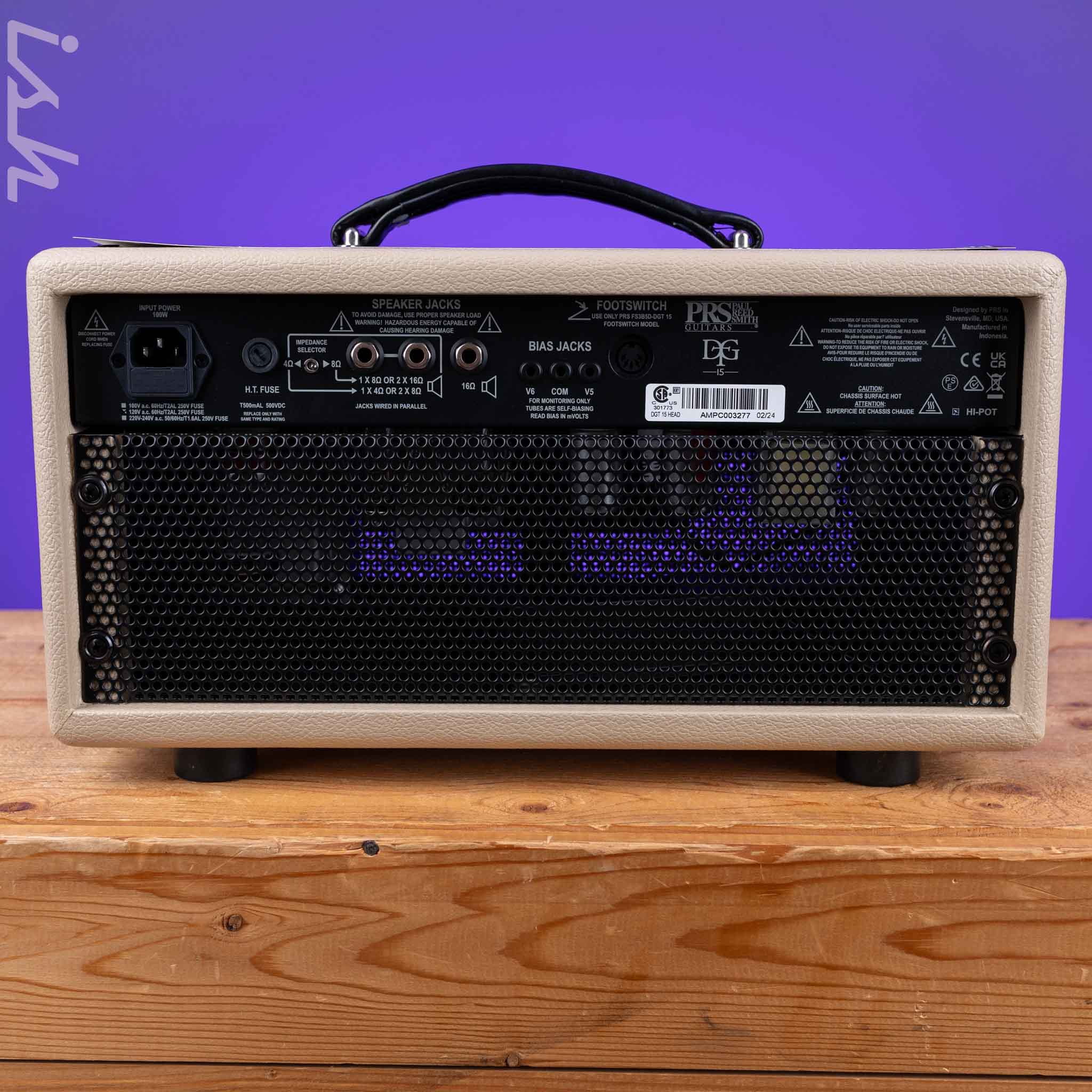 PRS DGT 15 David Grissom 15-watt Tube Head Blonde Tolex - Image 7