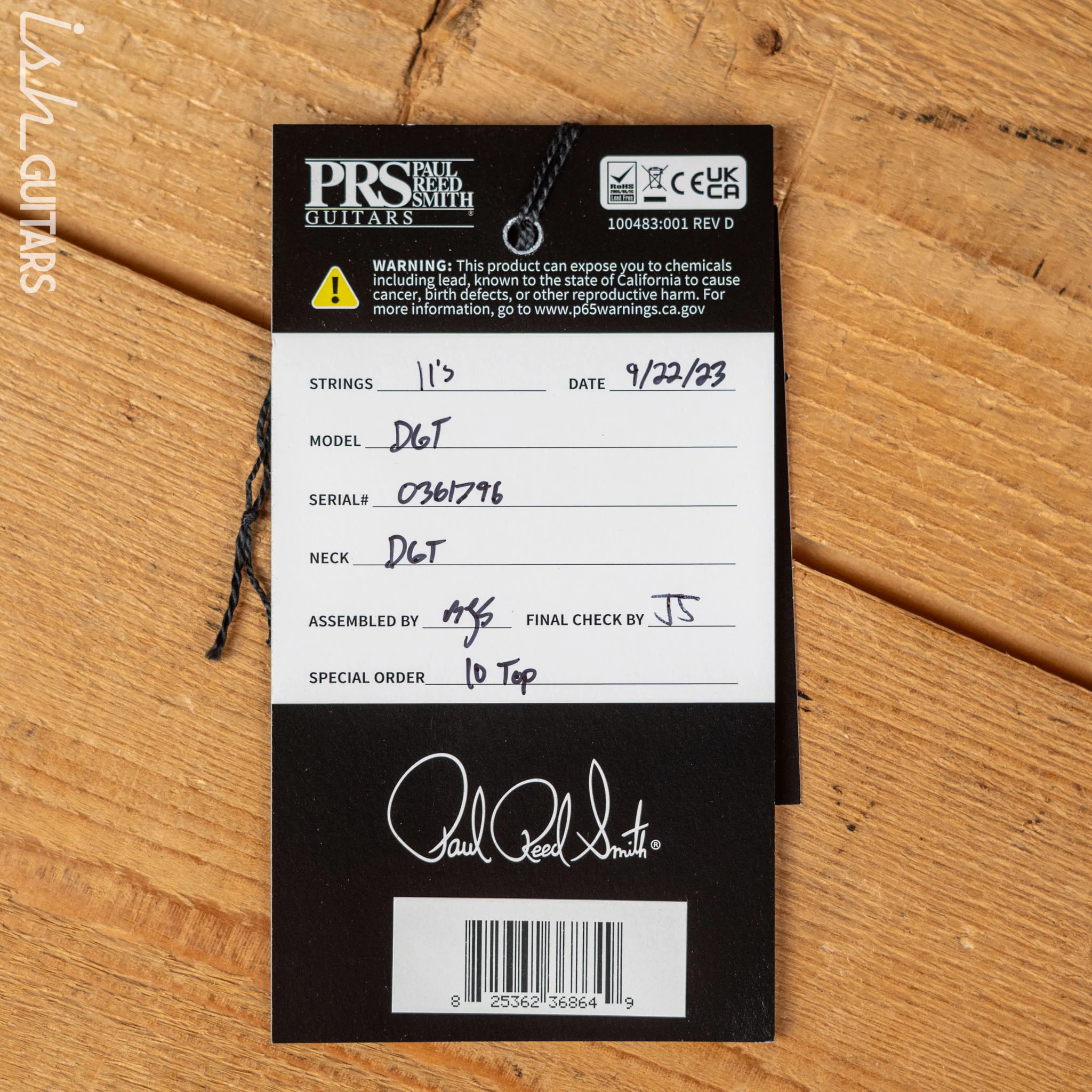 PRS DGT David Grissom 10-Top Aquamarine - Image 11