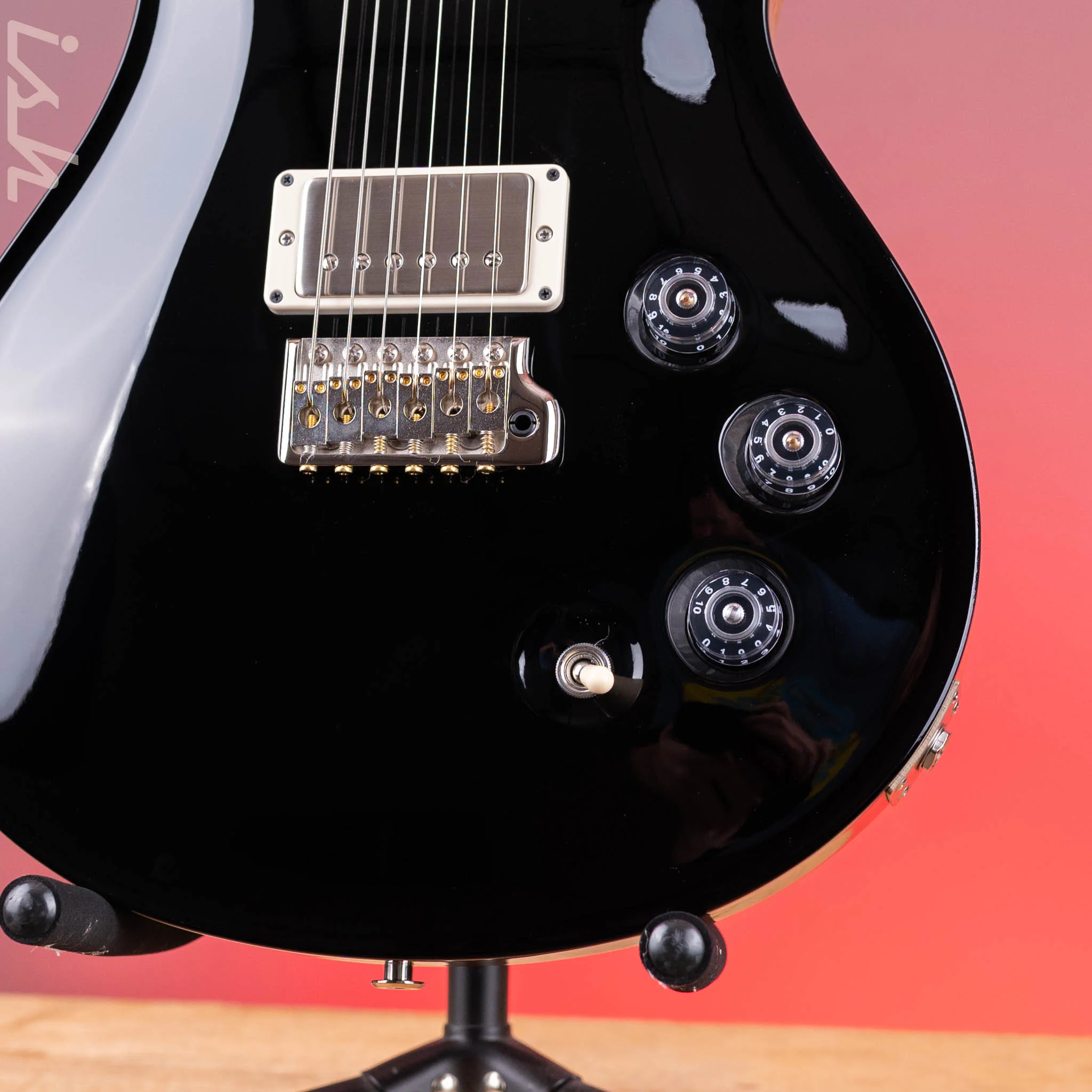 PRS DGT David Grissom Electric Guitar Black Top w/ Natural Back - Image 4