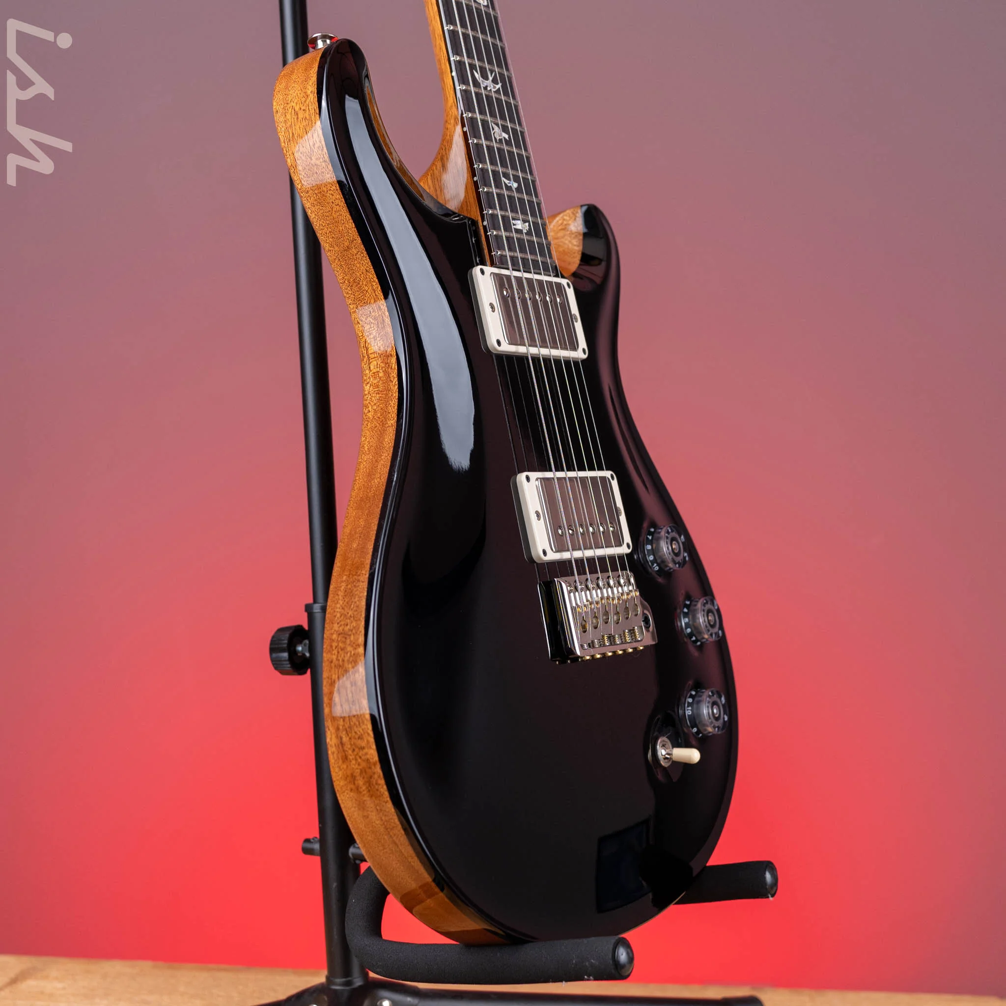 PRS DGT David Grissom Electric Guitar Black Top w/ Natural Back - Image 5