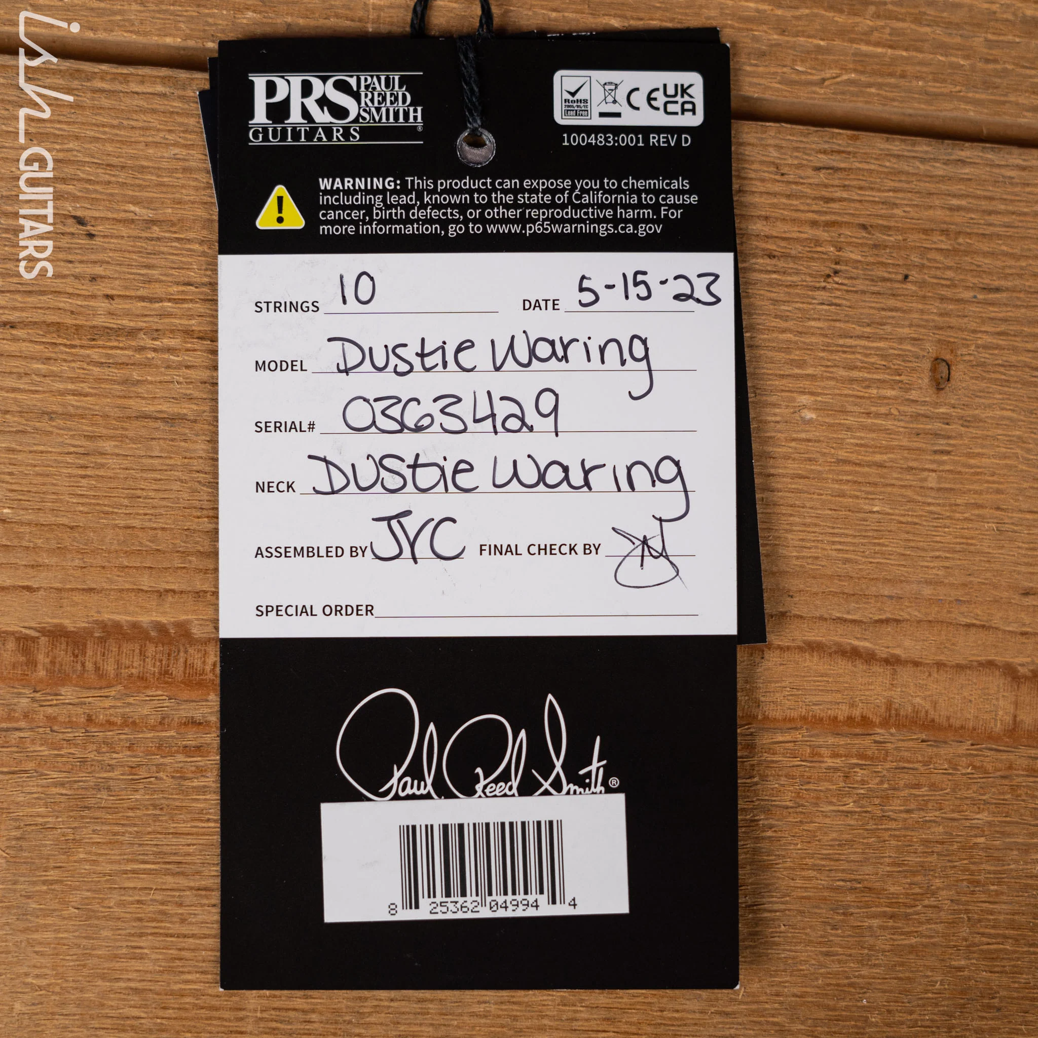 PRS Dustie Waring Signature CE 24 Floyd Satin Black - Image 11