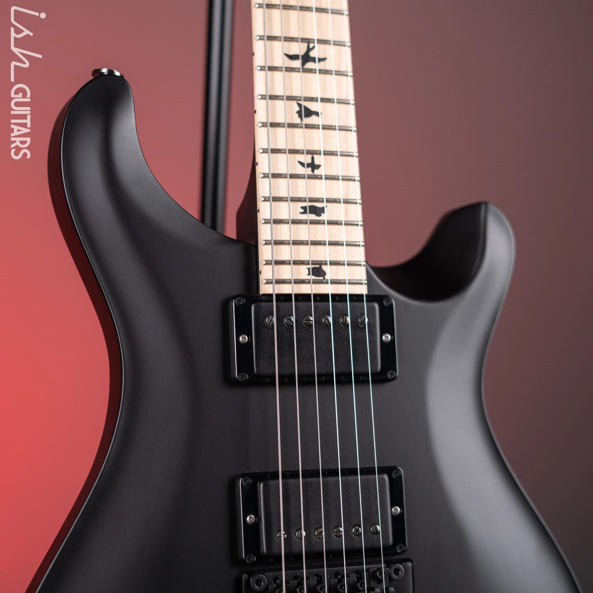 PRS Dustie Waring Signature CE 24 Floyd Satin Black Custom Binding - Image 3