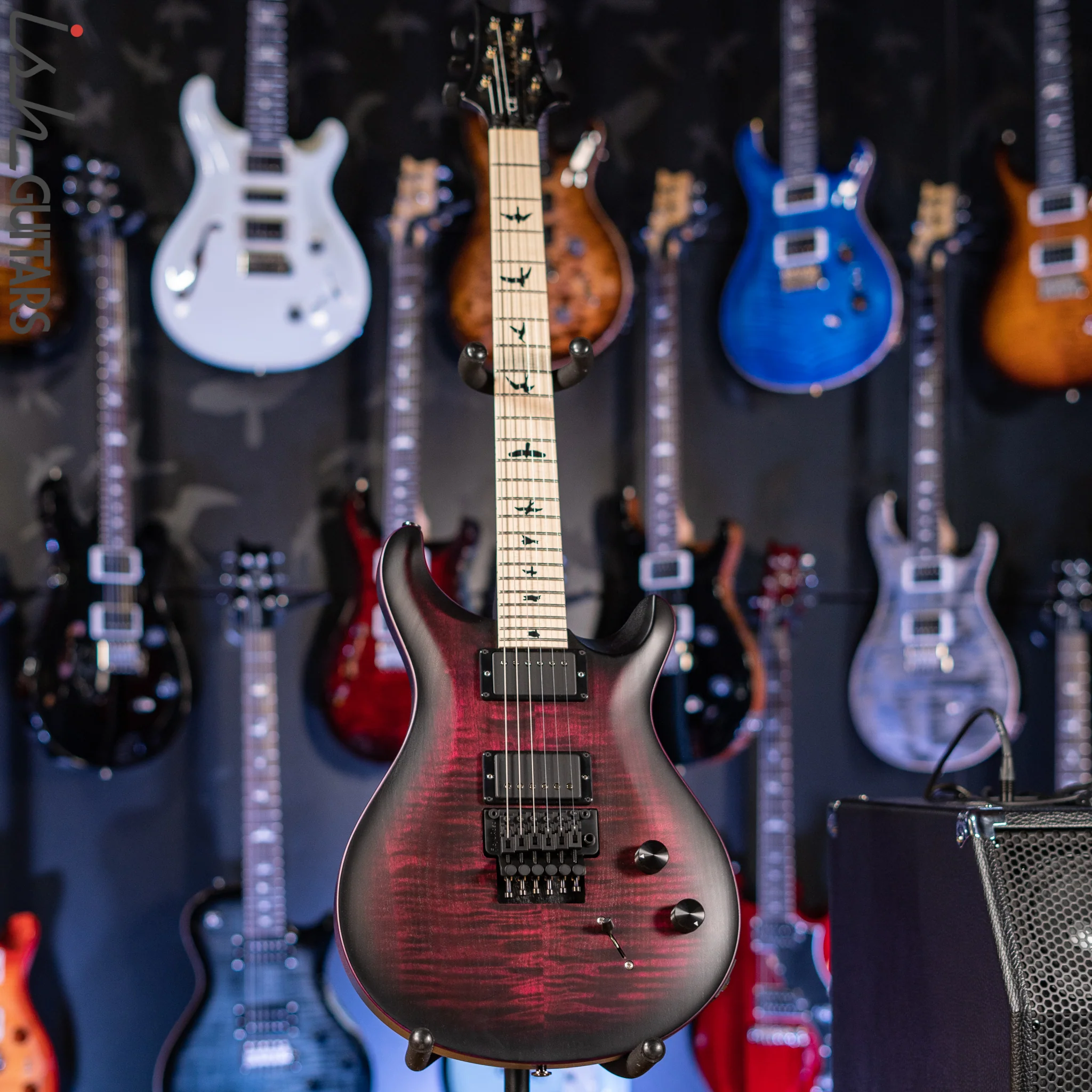 PRS Dustie Waring Signature CE 24 Floyd Waring Burst Custom Color Red Binding - Image 2