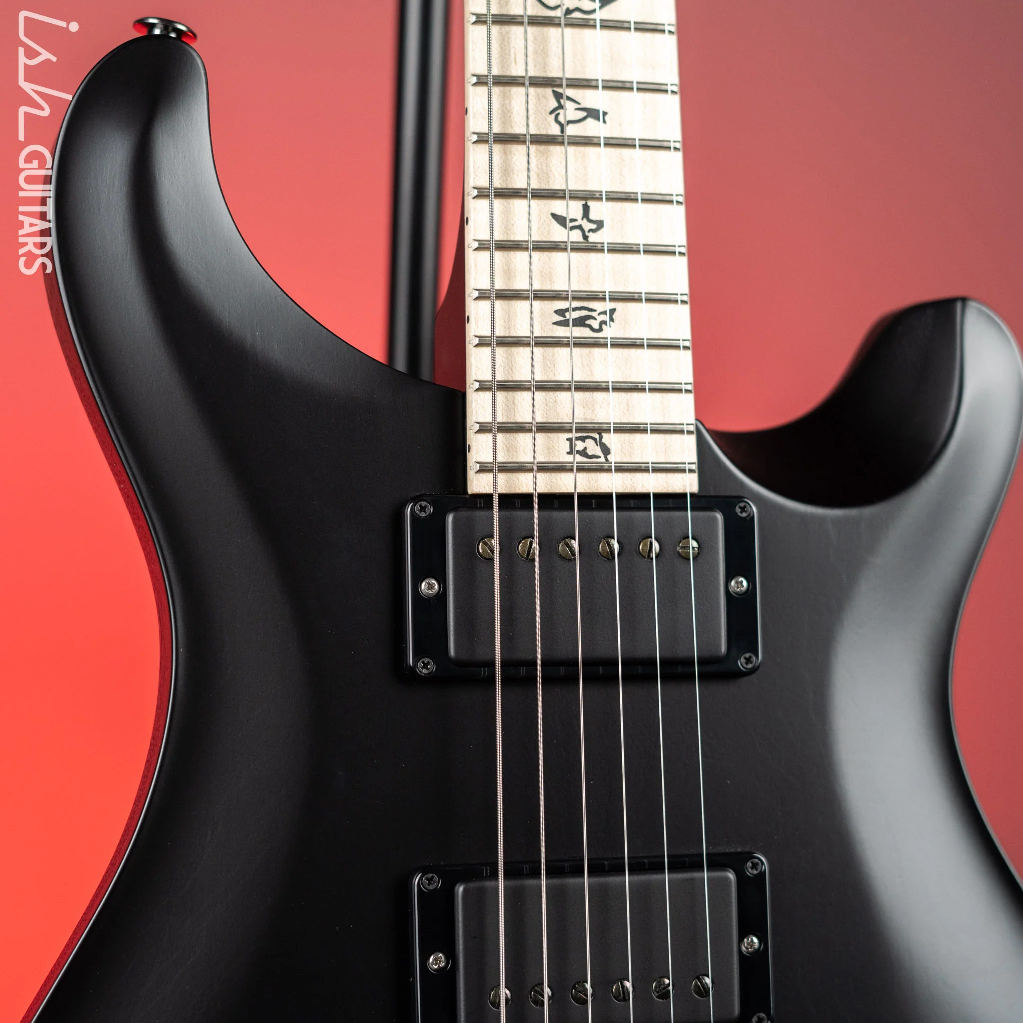 PRS Dustie Waring Signature CE 24 Hardtail Custom Color Black Top/Back Satin Nitro - Image 3