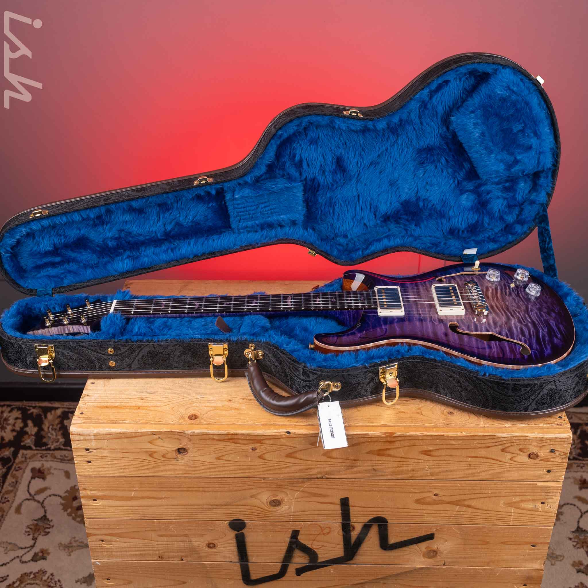 2024 PRS Employee Beverly Fowler Hollowbody II 594 Piezo 1-Off Aqua Violet Smokeburst - Image 14