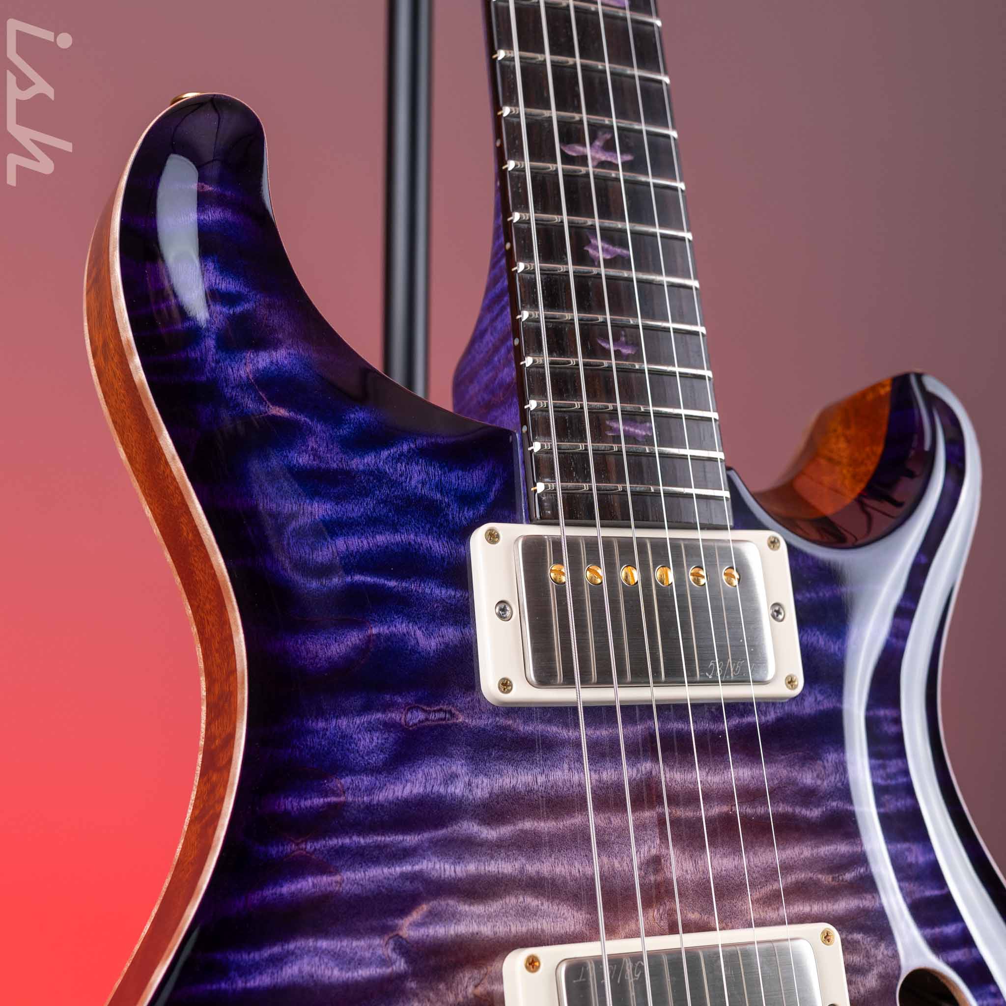 2024 PRS Employee Beverly Fowler Hollowbody II 594 Piezo 1-Off Aqua Violet Smokeburst - Image 4