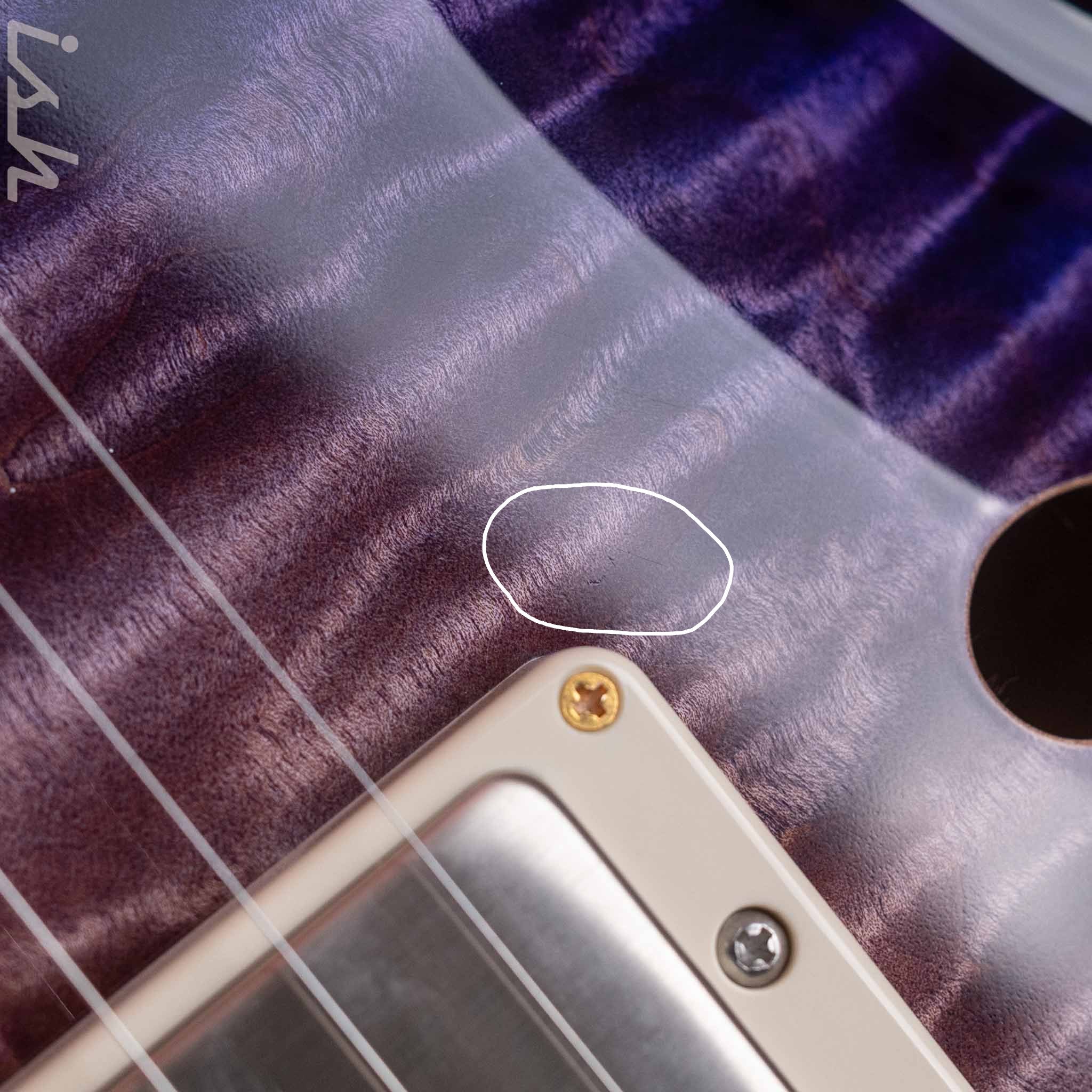 2024 PRS Employee Beverly Fowler Hollowbody II 594 Piezo 1-Off Aqua Violet Smokeburst - Image 5