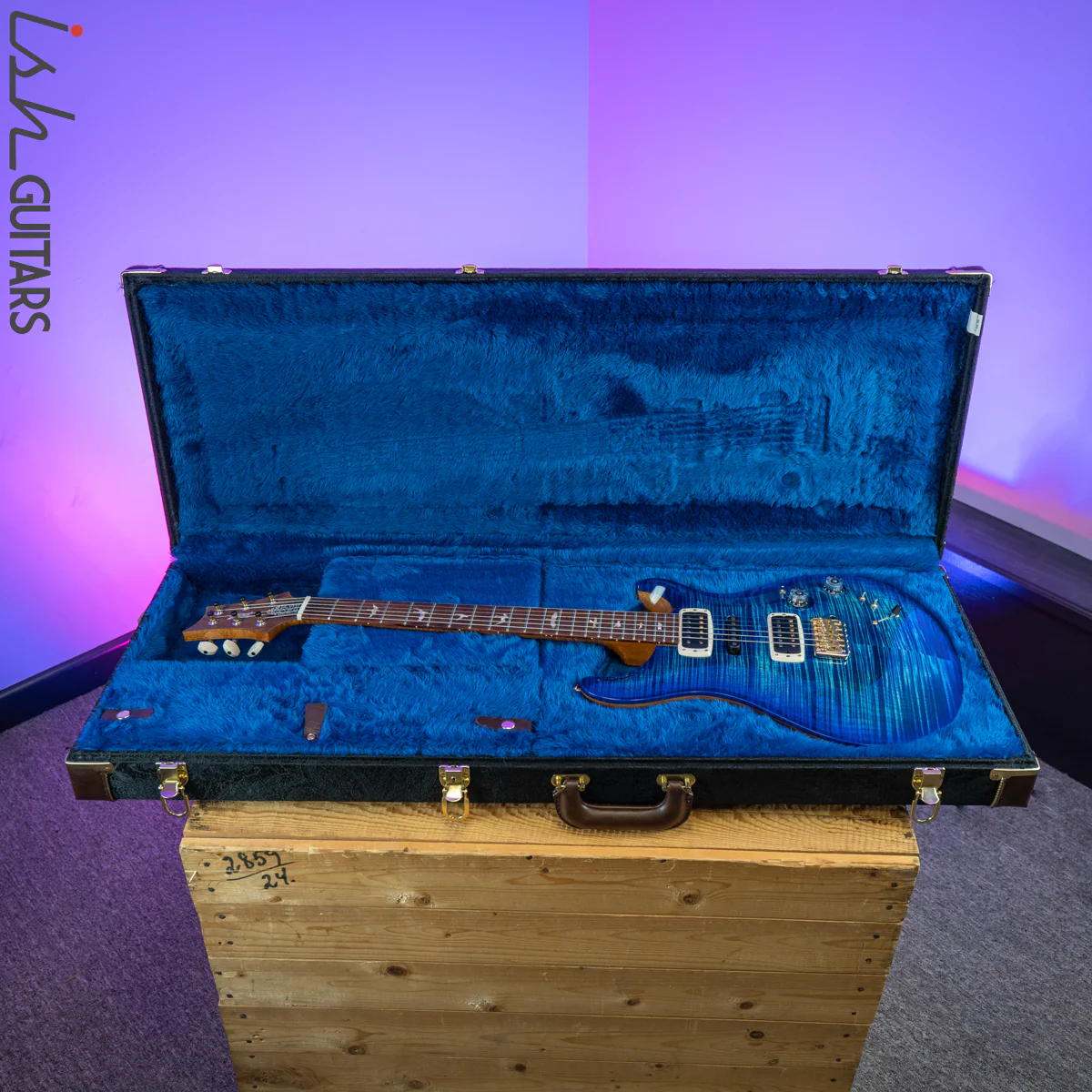 PRS Experience Modern Eagle V Custom Color River Blue Burst 10 Top - Image 10