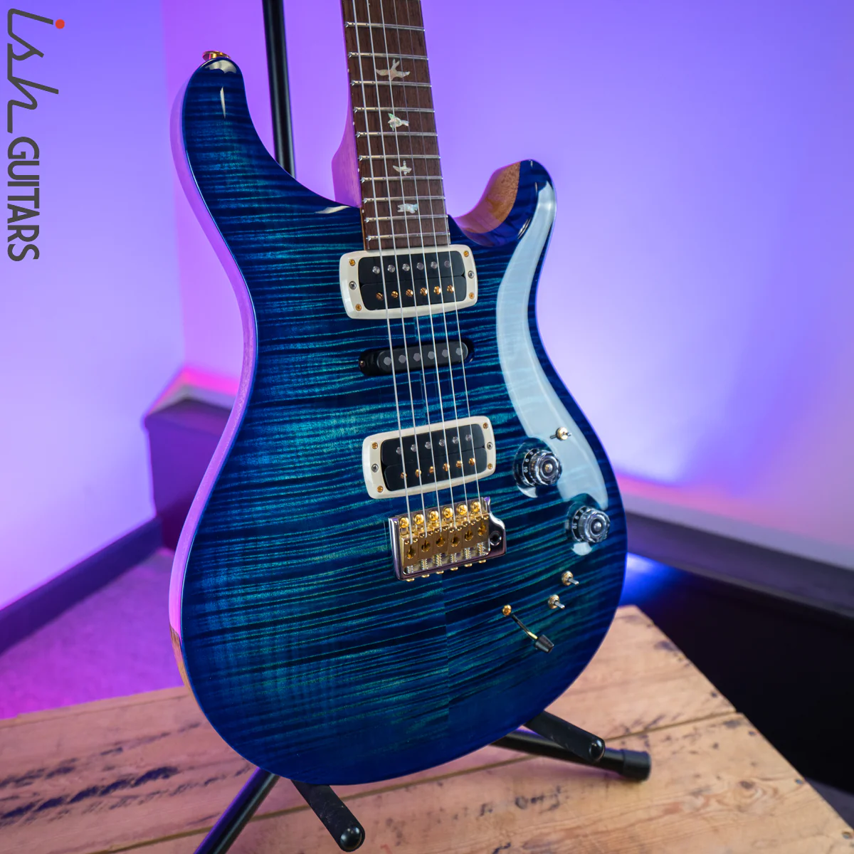 PRS Experience Modern Eagle V Custom Color River Blue Burst 10 Top - Image 5