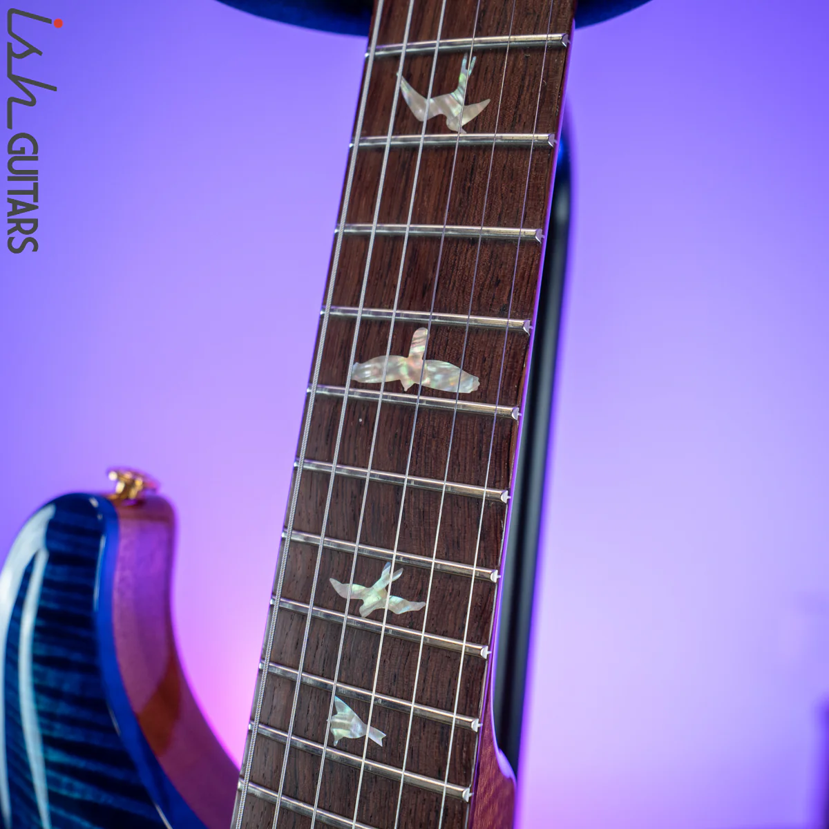 PRS Experience Modern Eagle V Custom Color River Blue Burst 10 Top - Image 6
