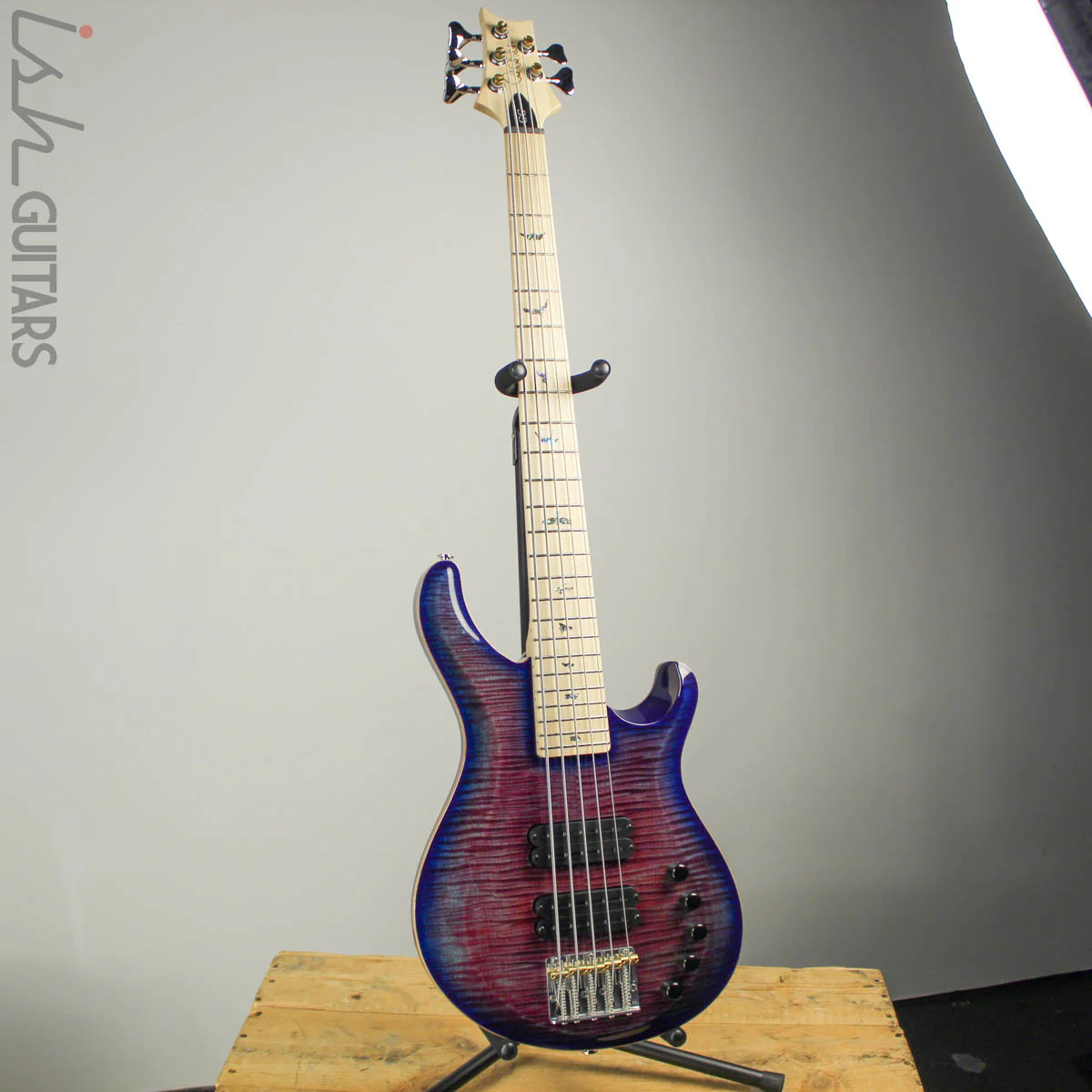 PRS Gary Grainger GG5 5-String 10 Top Violet Blue Burst - Image 2