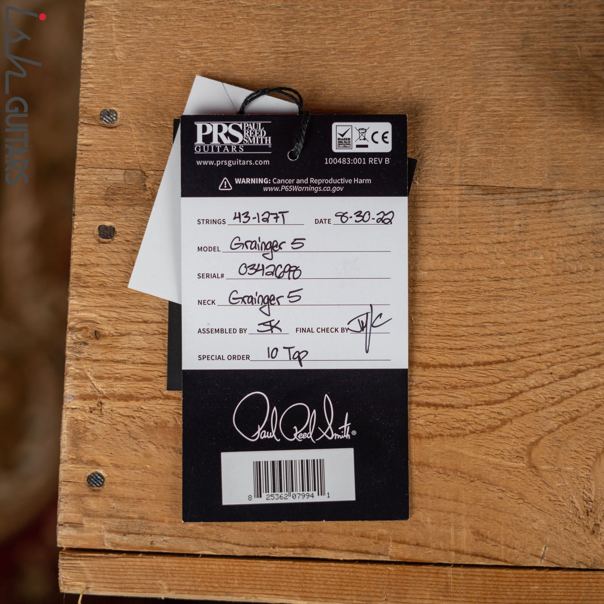 PRS Grainger 5-String Bass 10-Top Cobalt Blue - Image 15