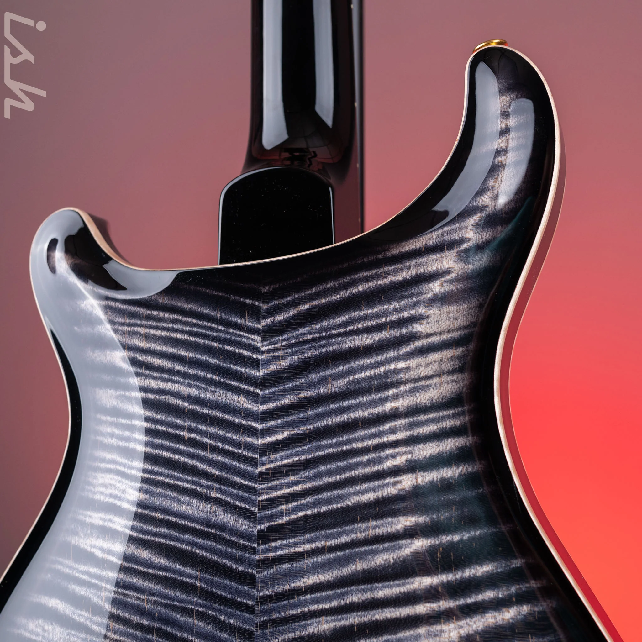 PRS Hollowbody II Piezo 10-Top Electric Guitar Charcoal Burst - Image 8