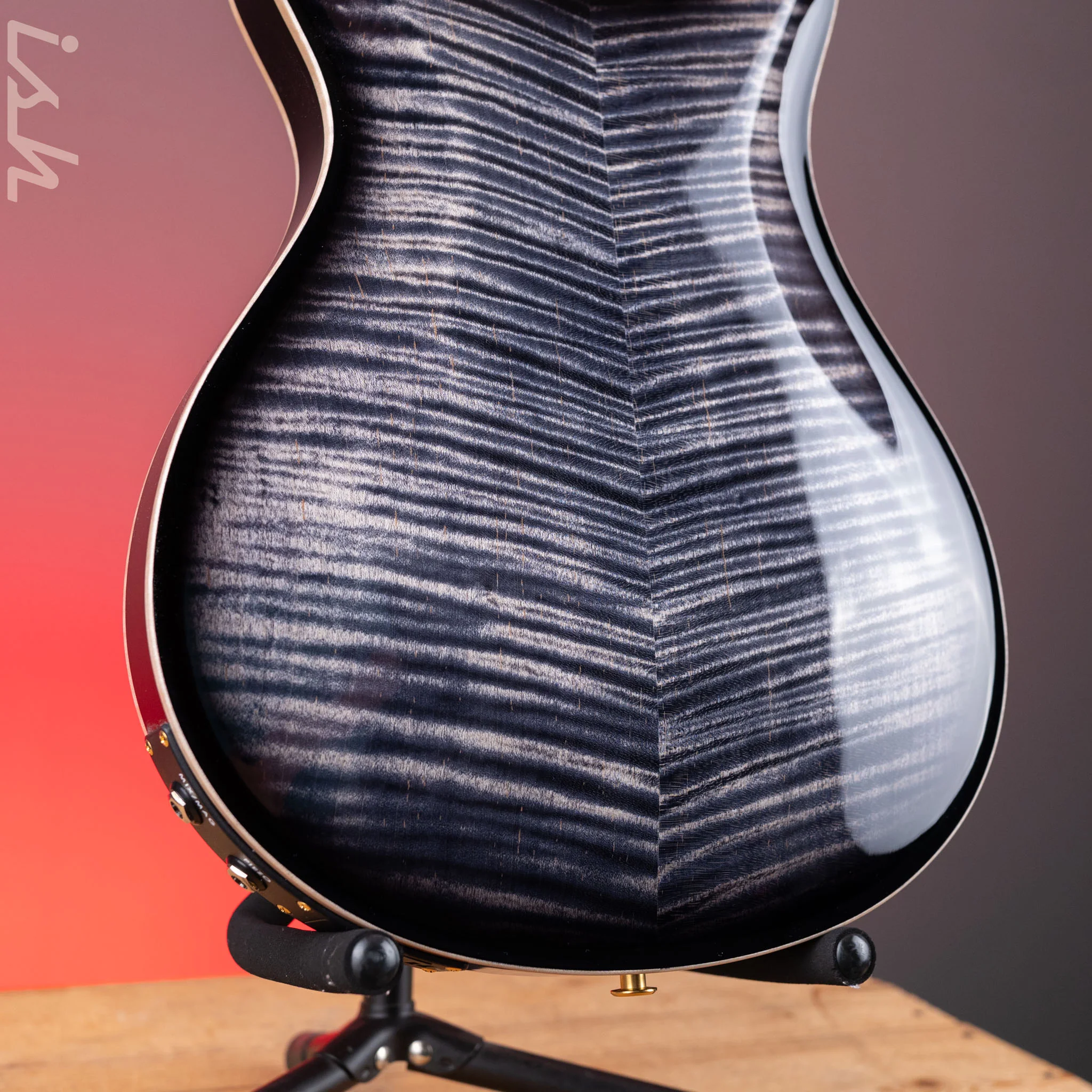 PRS Hollowbody II Piezo 10-Top Electric Guitar Charcoal Burst - Image 9