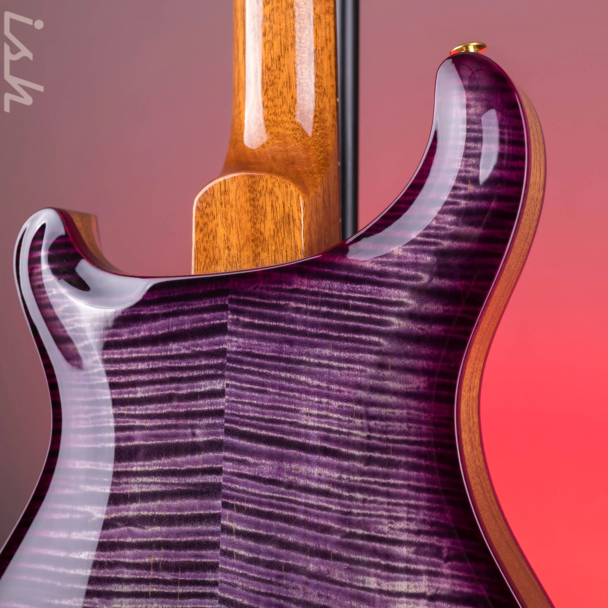 PRS Hollowbody II Piezo 10-Top Faded Purple Wrap Smokeburst w/ Natural Sides - Image 9
