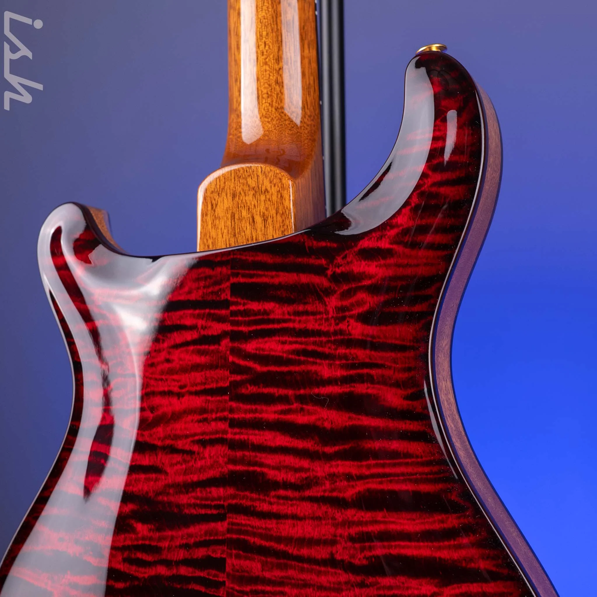 PRS Hollowbody II Piezo 10-Top Fire Red Smokeburst Custom Color - Image 10