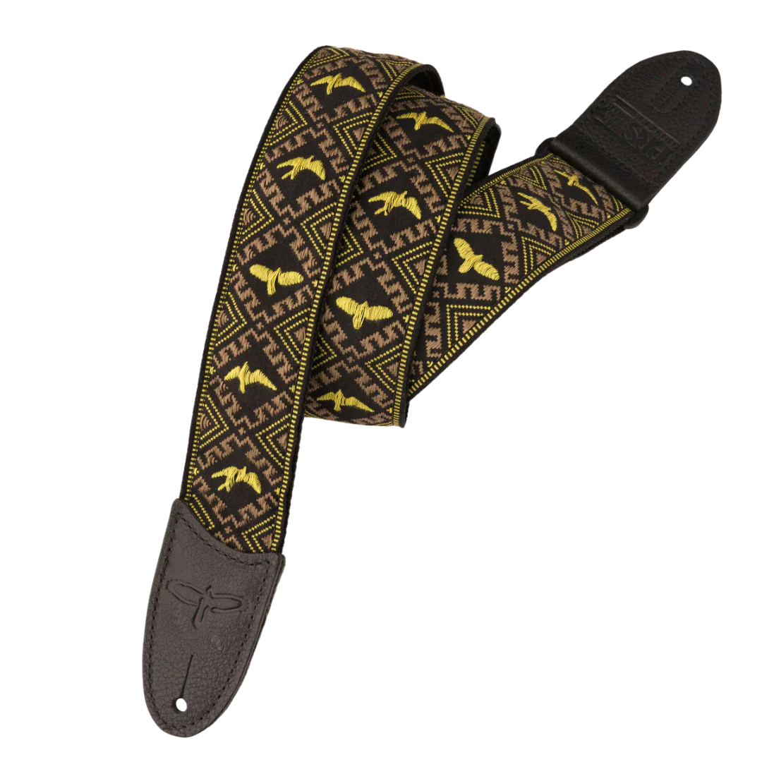 PRS Jacquard Hootenanny Yellow Birds Strap