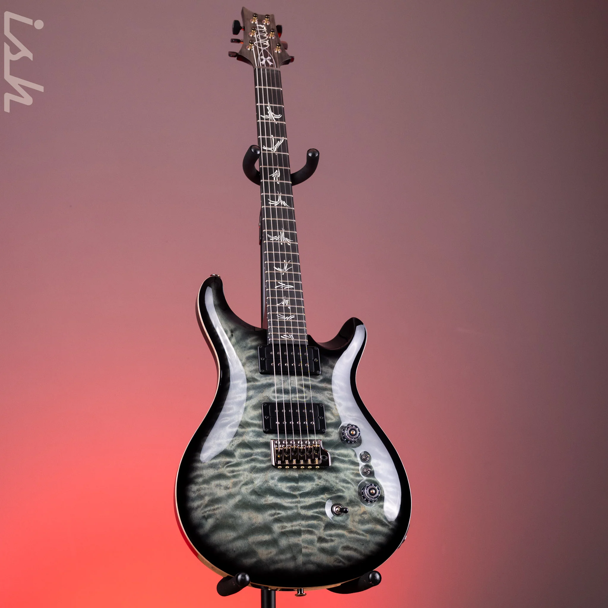 PRS Kanami Limited Edition Custom 24-08 10-Top Trampas Green Smokeburst - Painted Back/Neck - Image 2