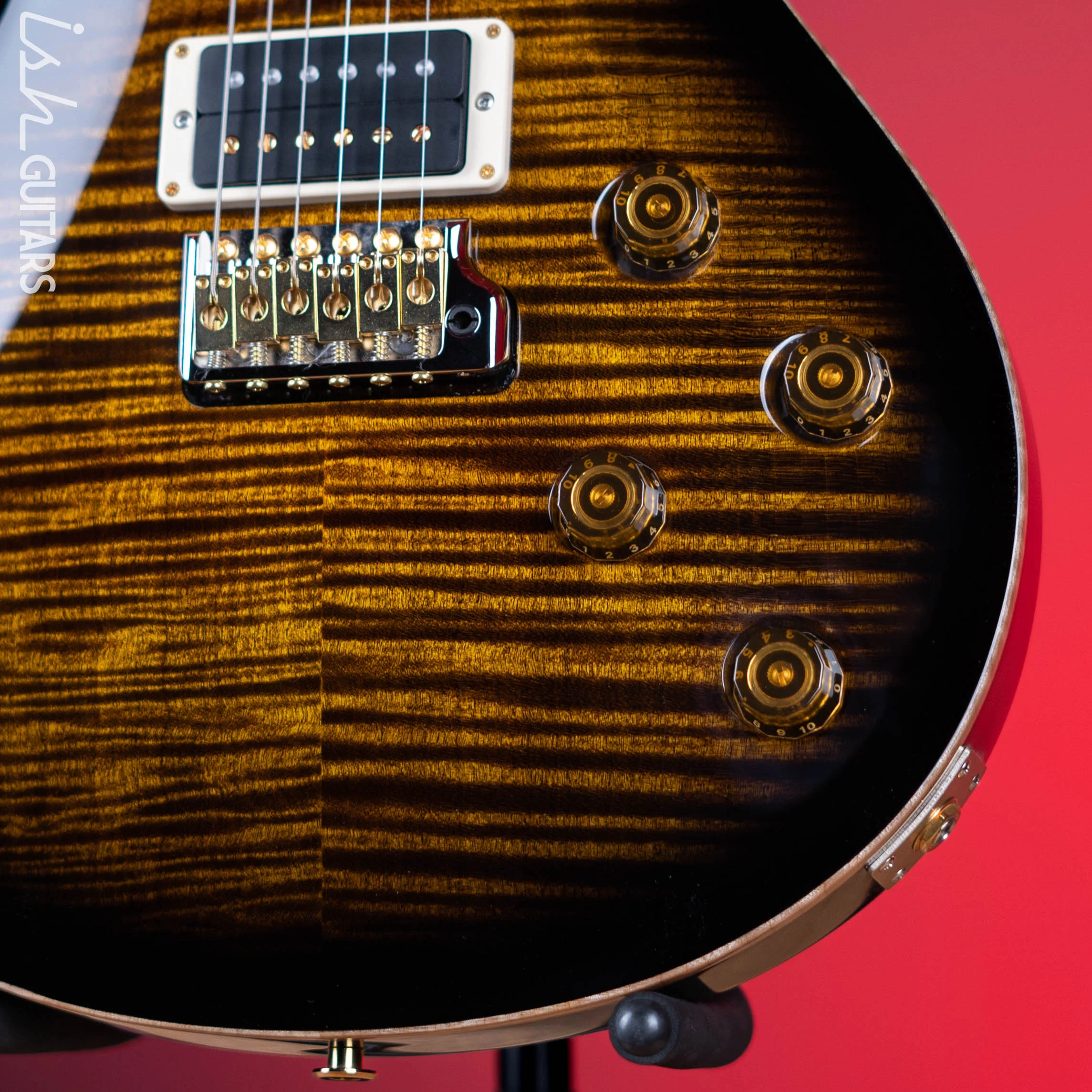 PRS Mark Tremonti Signature Tremolo 10-Top Black Gold Burst - Image 4