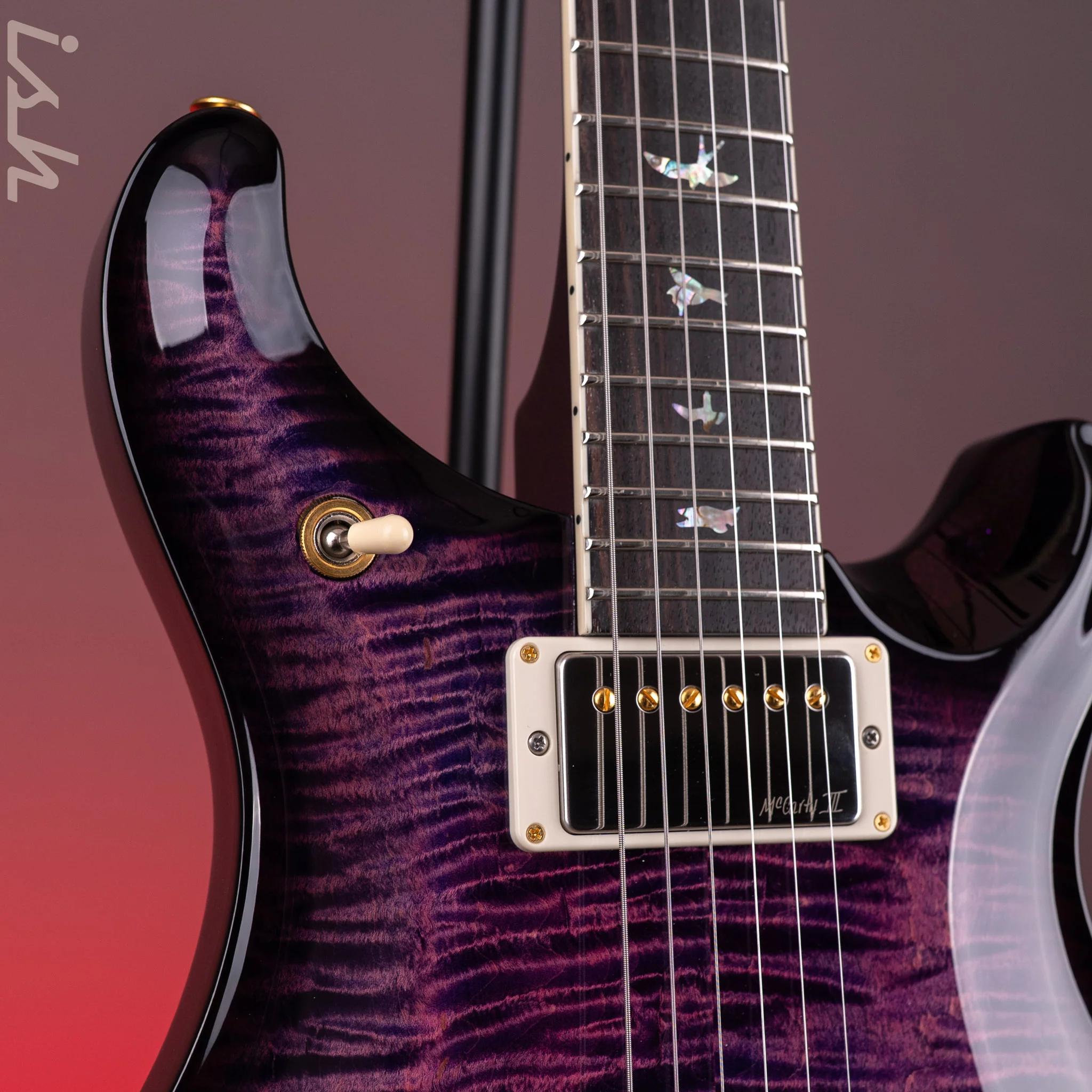 PRS McCarty 594 10-Top Sprayer's Choice Purple Hollowflake Back/Neck - Image 4