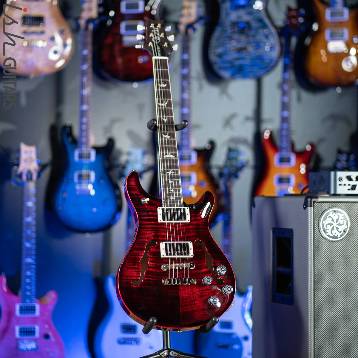 PRS McCarty 594 Hollowbody II Custom Color Fire Red Wrap - Image 2