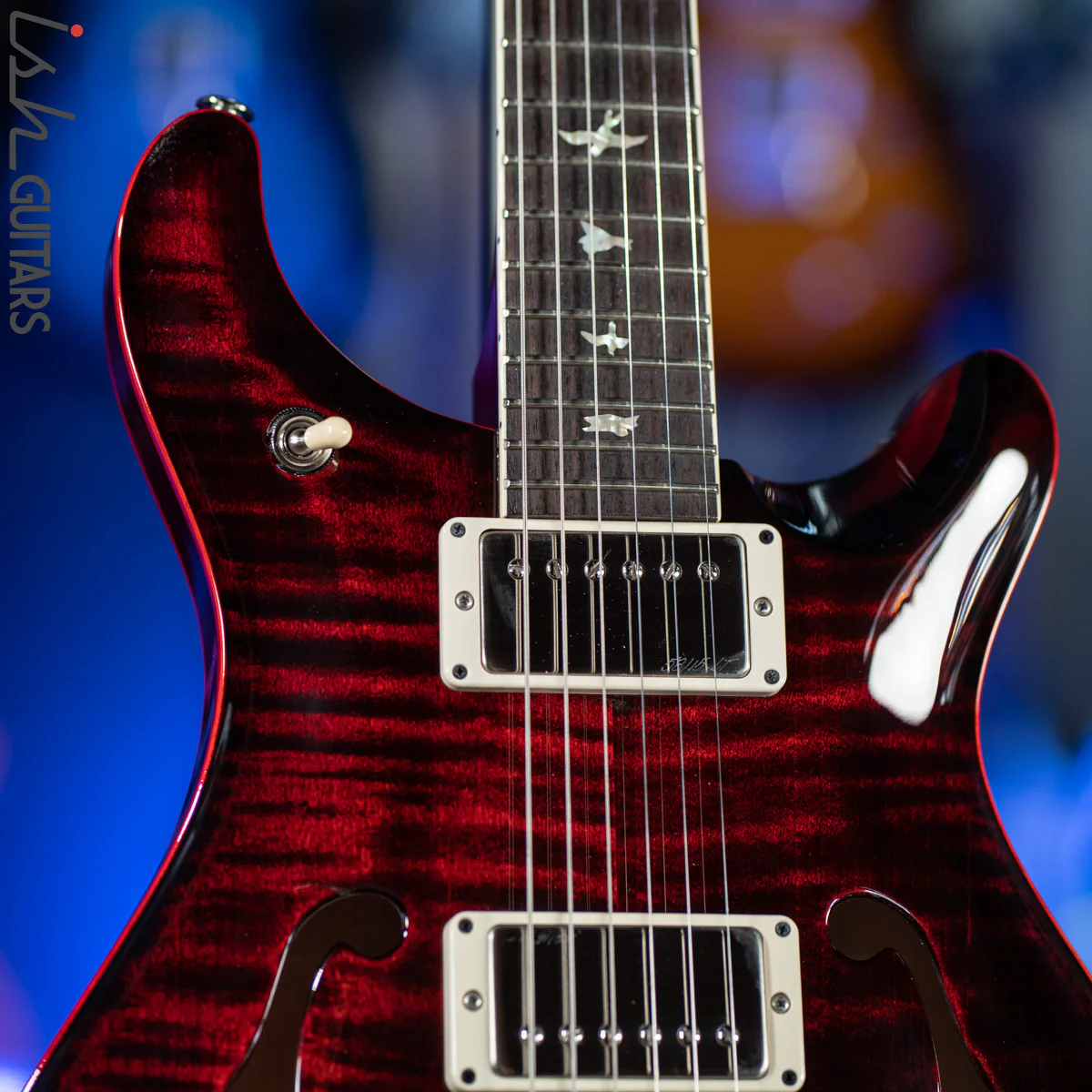 PRS McCarty 594 Hollowbody II Custom Color Fire Red Wrap - Image 3