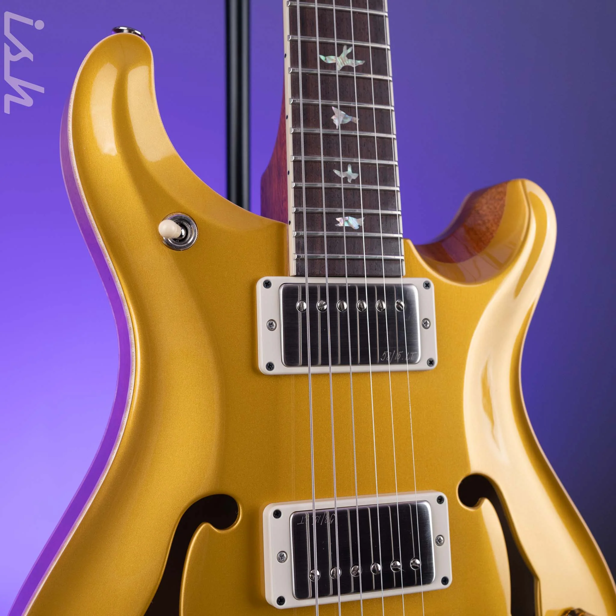 PRS McCarty 594 Hollowbody II Electric Guitar Gold Top - Image 3