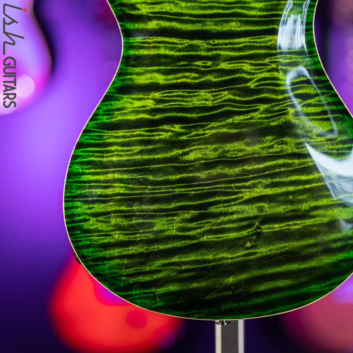 PRS McCarty 594 Hollowbody II Wood Library Jade Green Burst One-Piece Top & Back! - Image 11