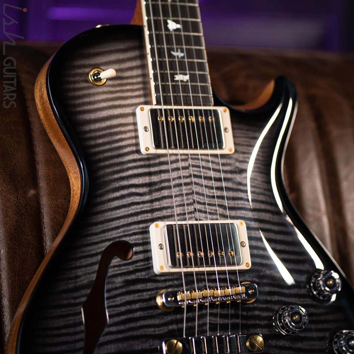 2019 PRS McCarty 594 Singlecut Semi-Hollow Brazilian Rosewood 10-Top Grey Fade Smokewrap Burst - Image 4