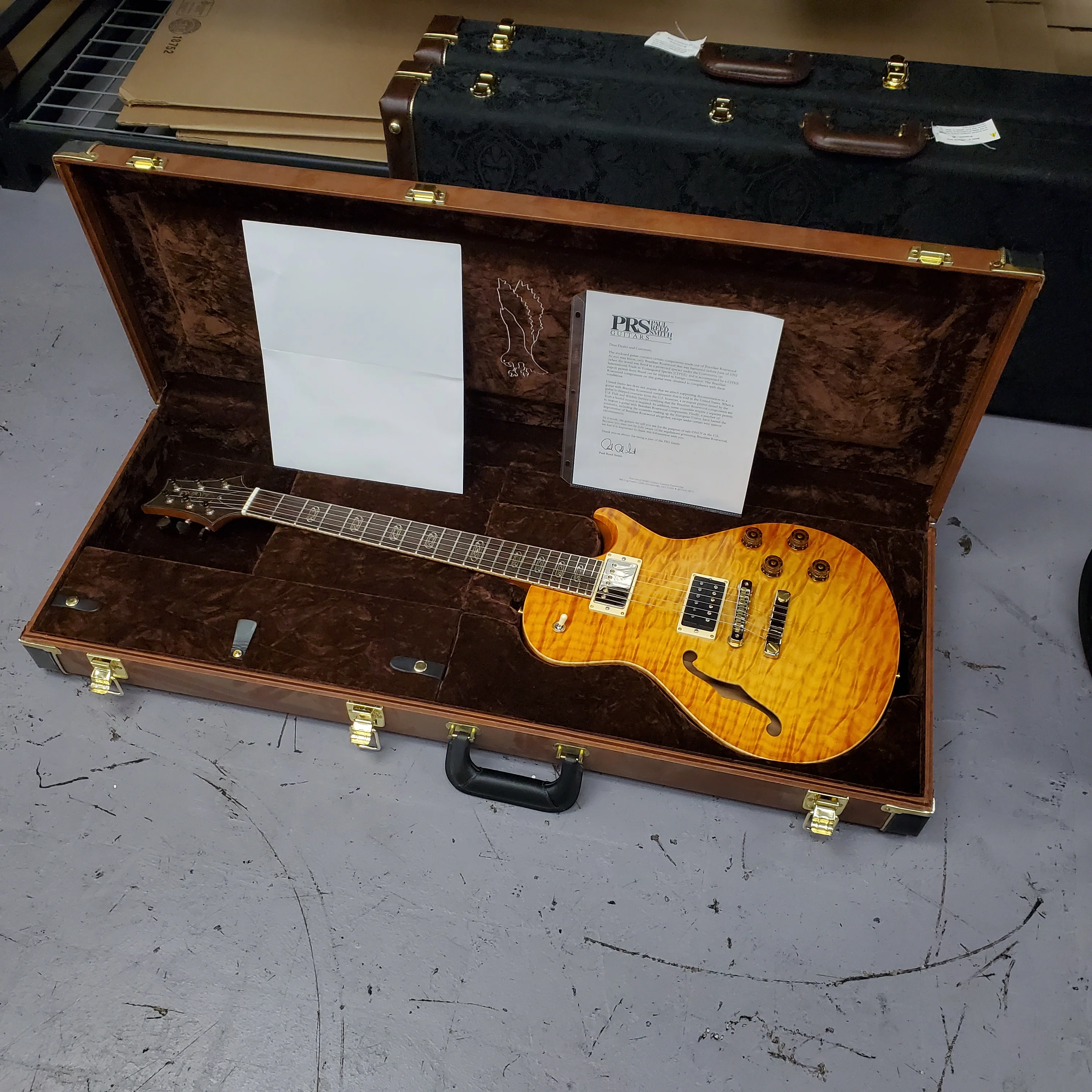 PRS Singlecut McCarty 594 Semi-Hollow Private Stock Satin Citrine Glow - Image 14