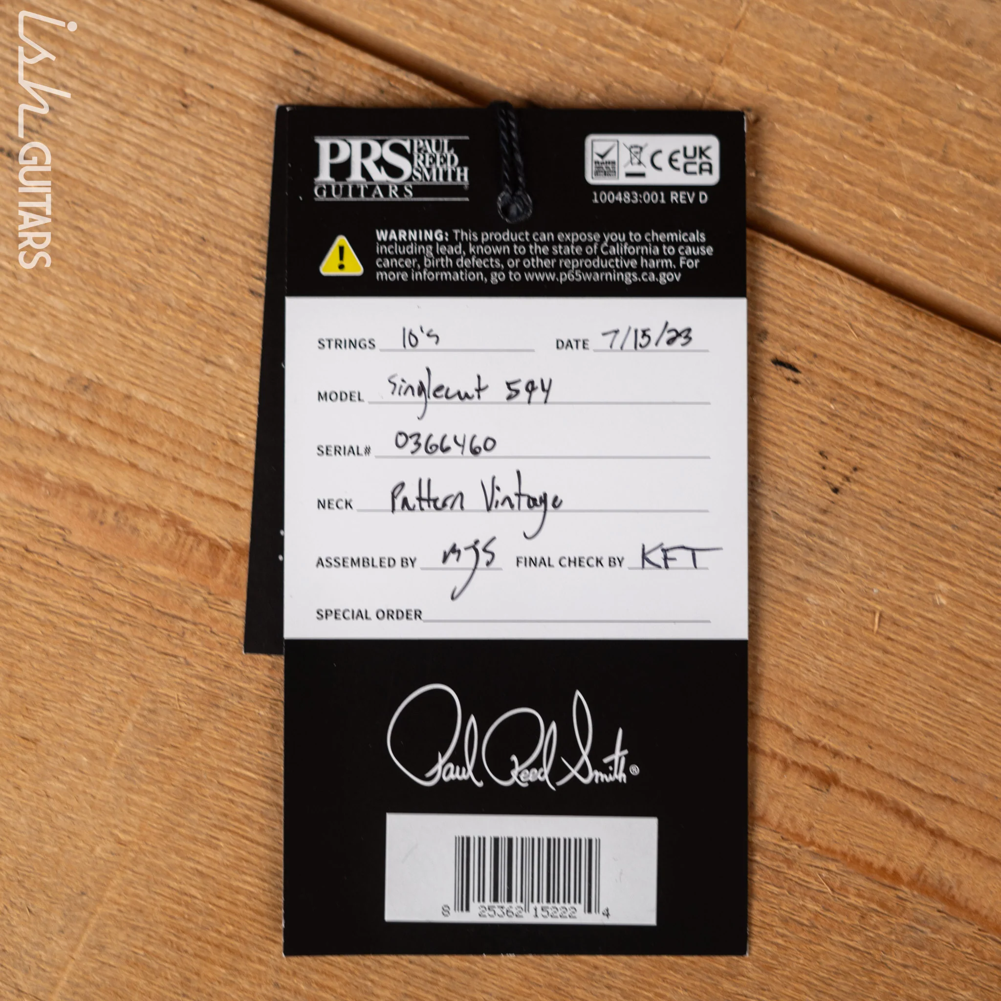 PRS McCarty 594 Singlecut Electric Guitar Purple Mist - Image 11
