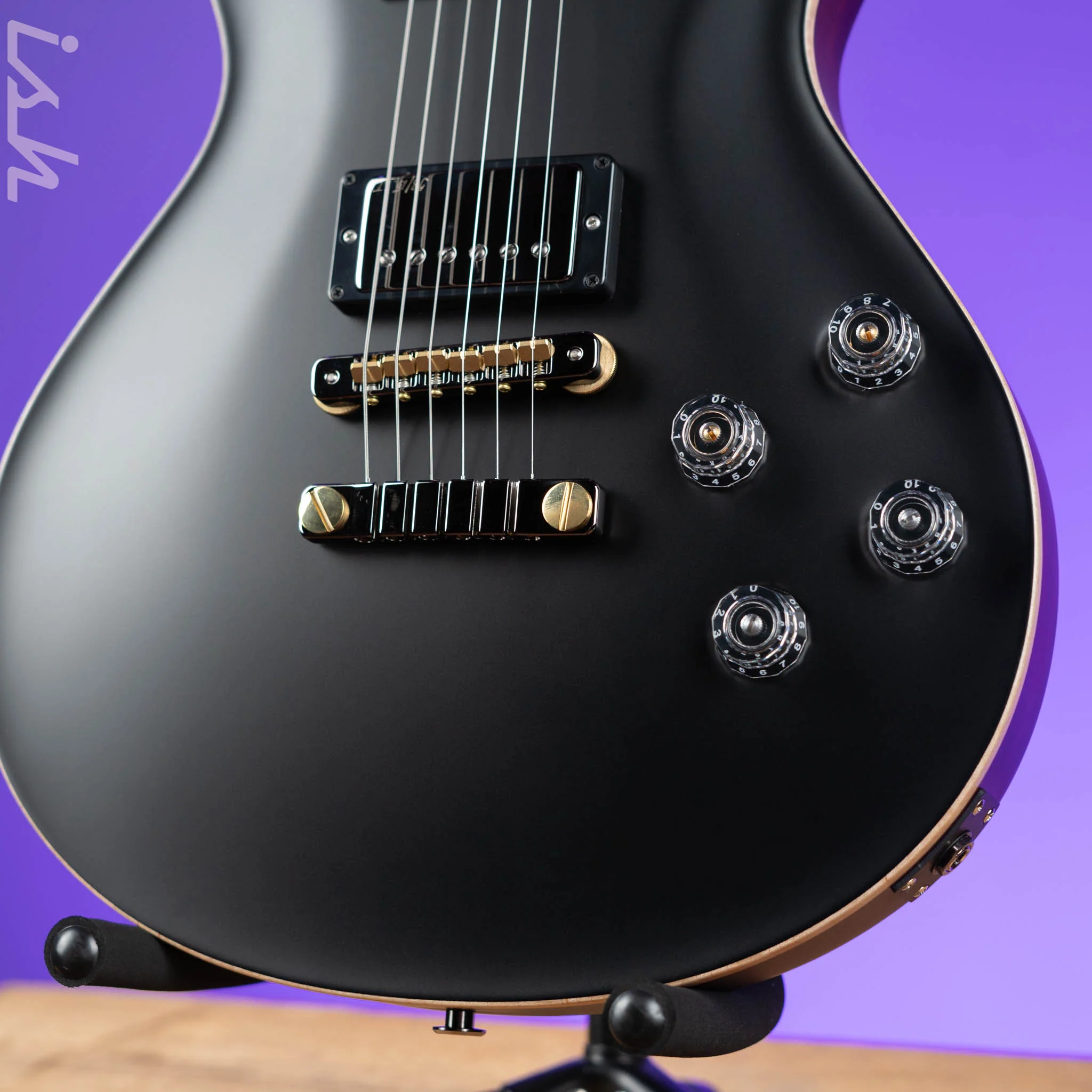 PRS McCarty 594 Singlecut Wood Library Brazilian Rosewood Fretboard Black Satin - Image 4