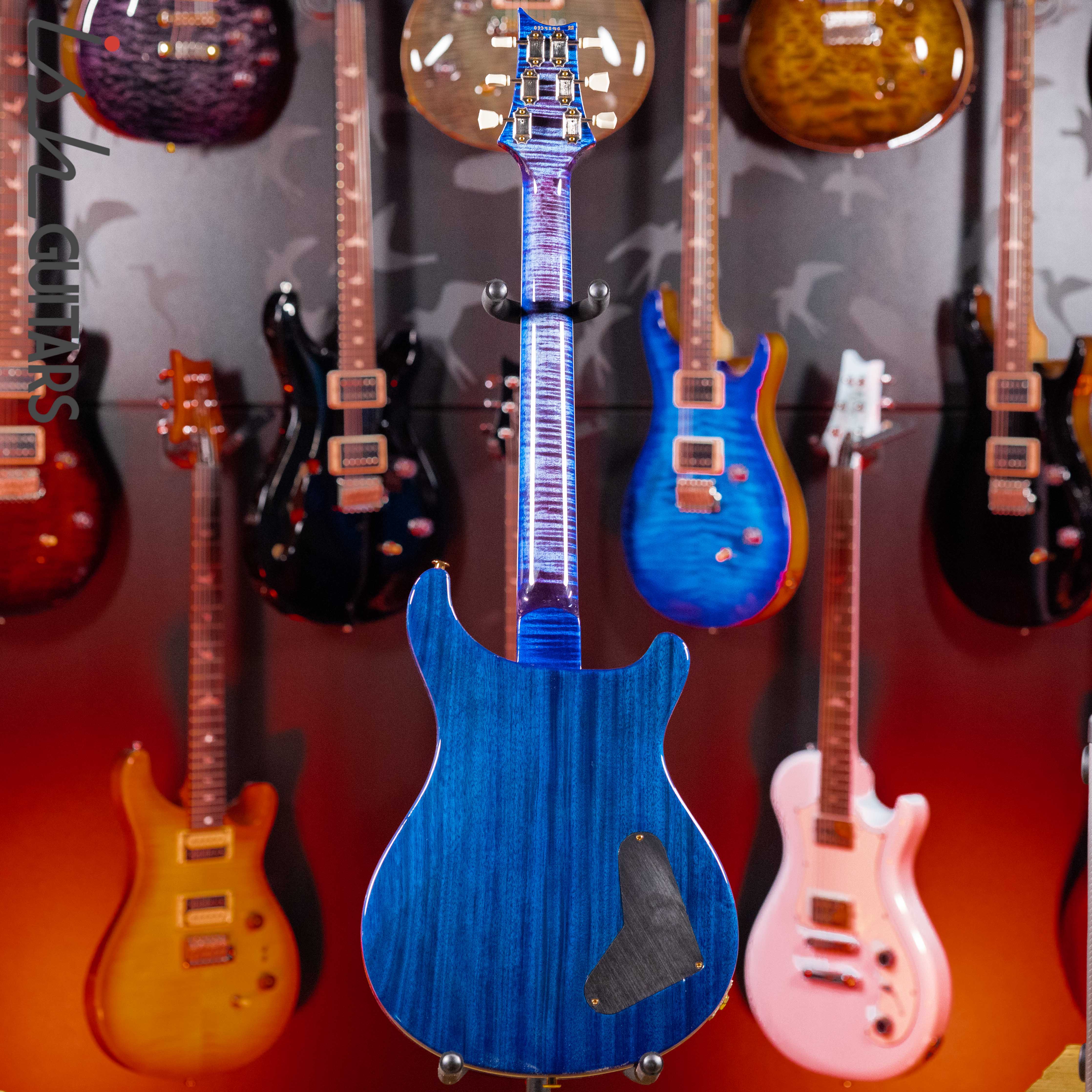 PRS McCarty Lefty Wood Library Violet Blue Burst Artist Flame Maple - Image 10