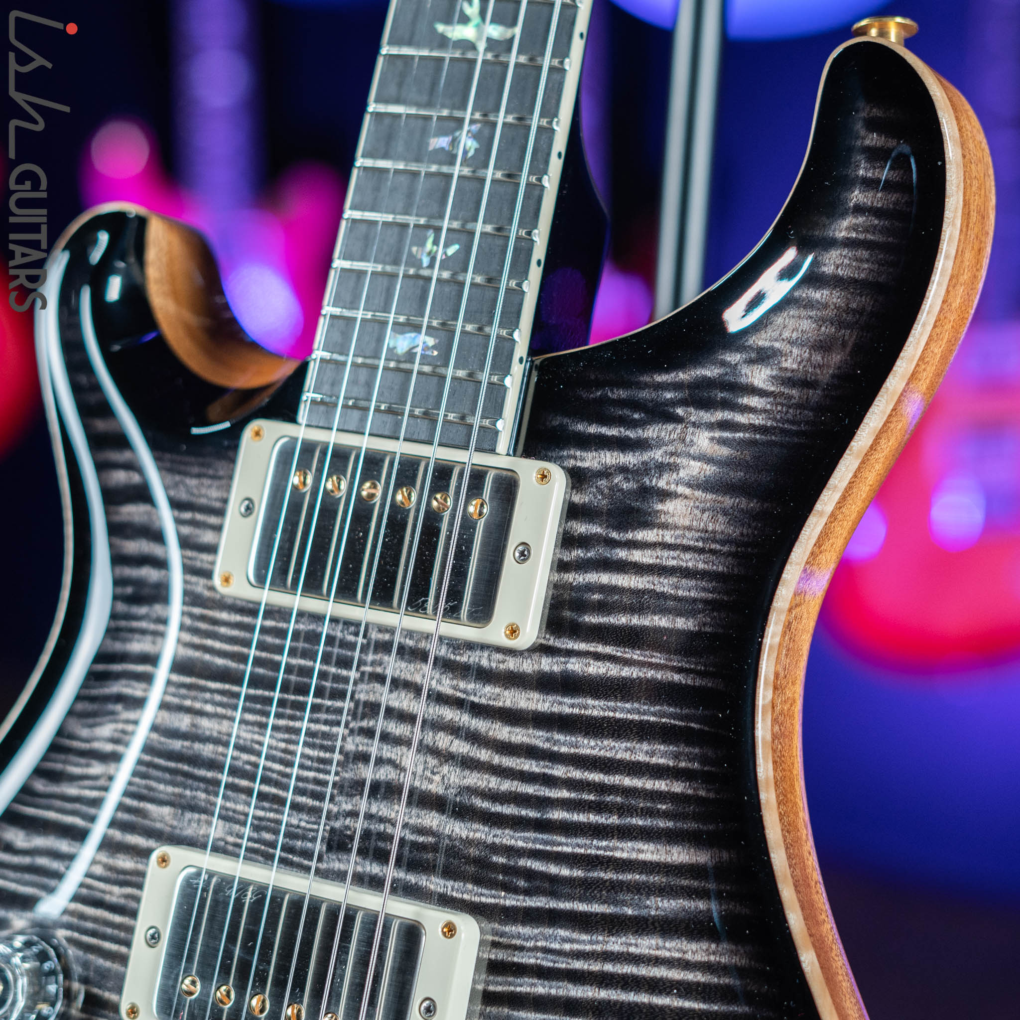 PRS McCarty Lefty Wood Library Charcoal Burst Artist Flame Maple - Image 3