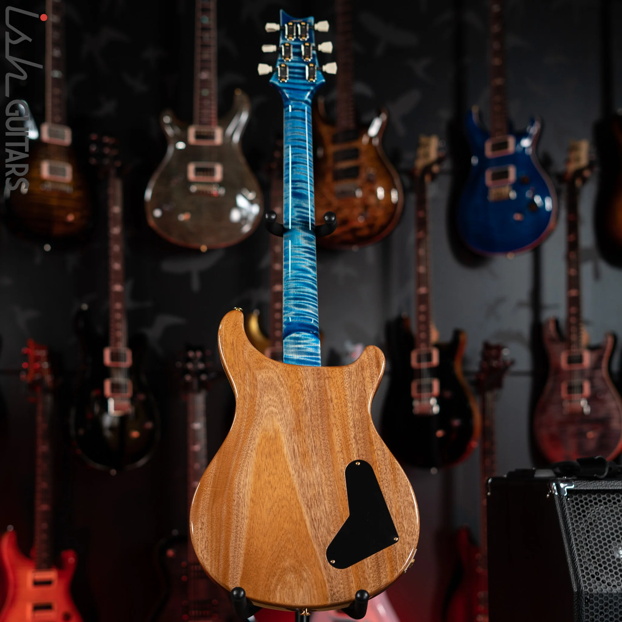 PRS McCarty Lefty Wood Library Faded Blue Jean Artist Flame Maple - Image 7